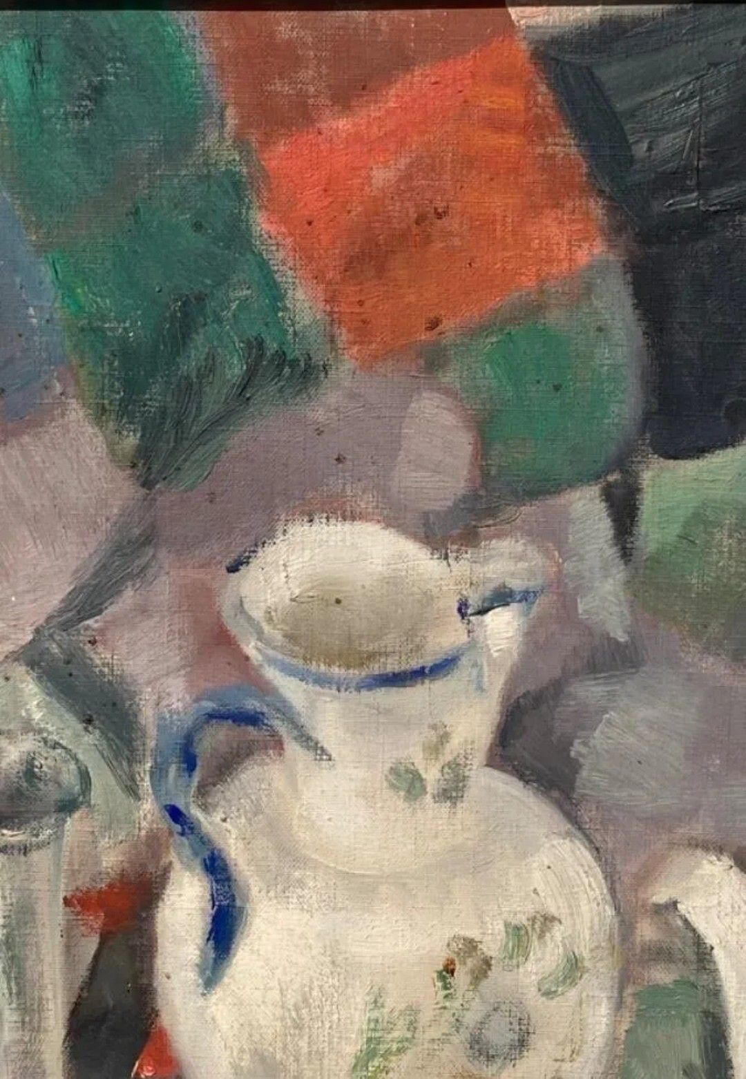 photo furniture Antique Impressionist Still Life Oil Painting Cups 20th Century