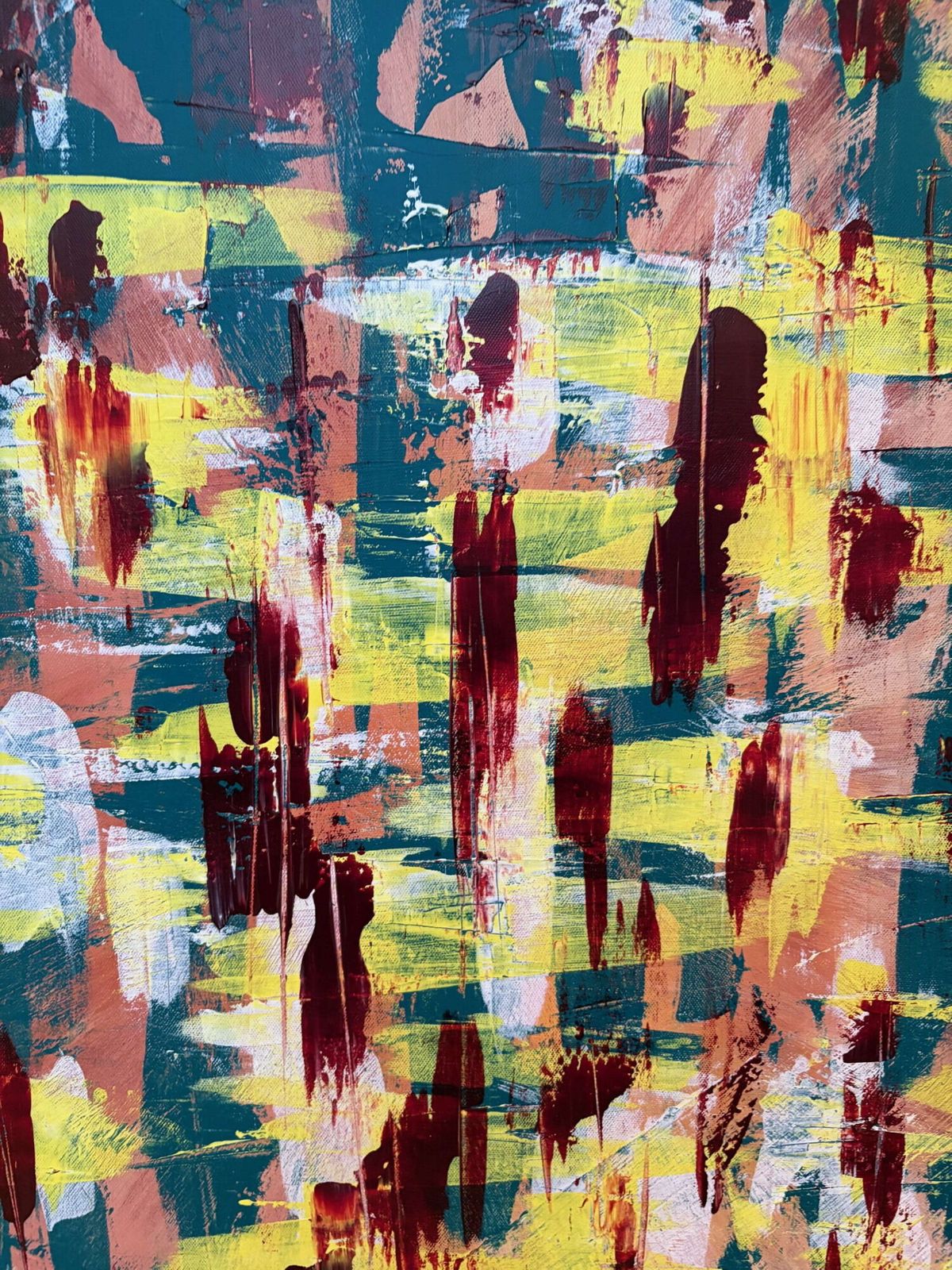 Mark Titcombe   A Wonderful Abstract Expressionist Work Entitled 'Tribal Groove' photo for sale