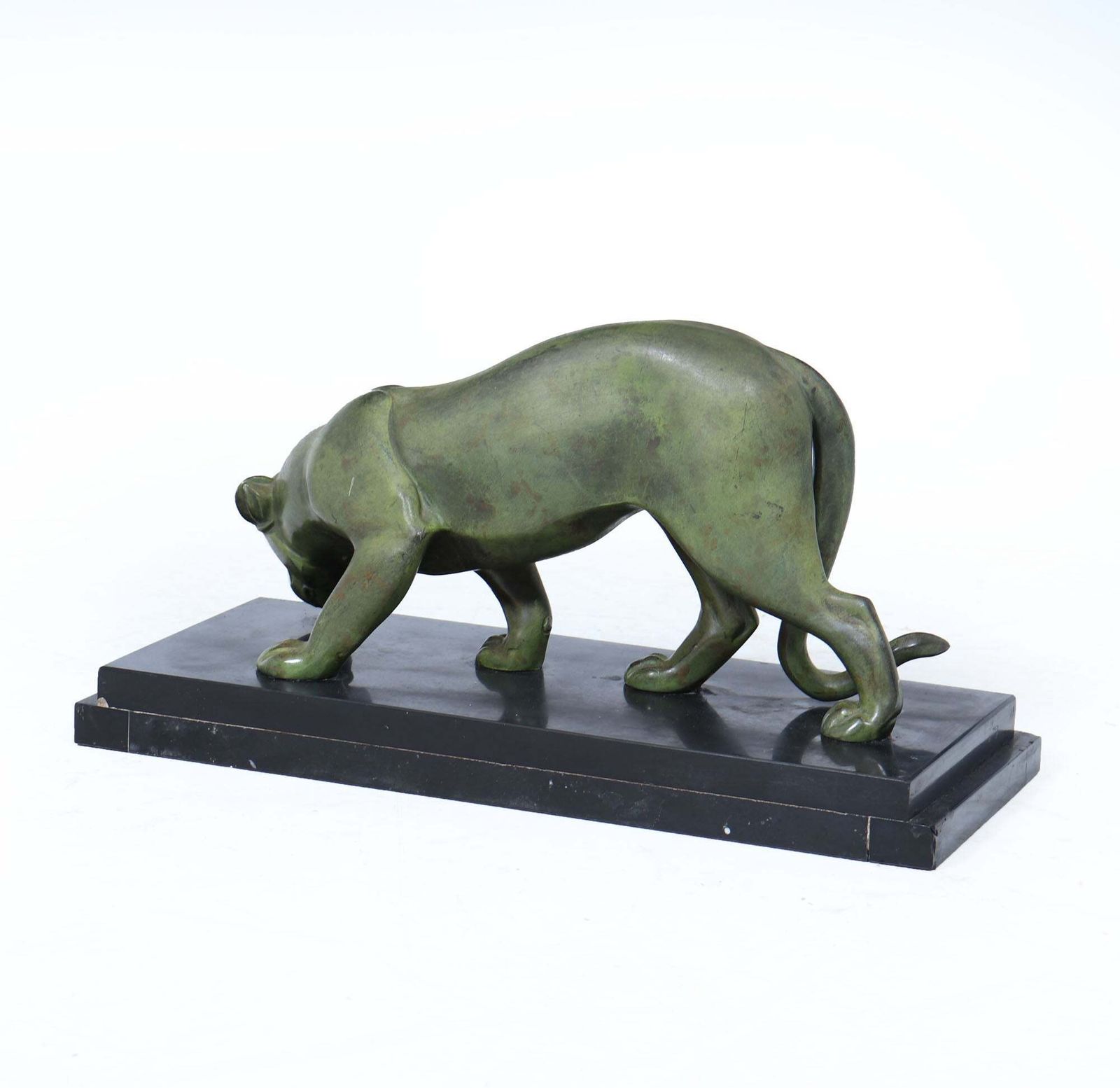 French Art Deco Bronze Panther By Irénée Rochard, C.1920s photo vinterior
