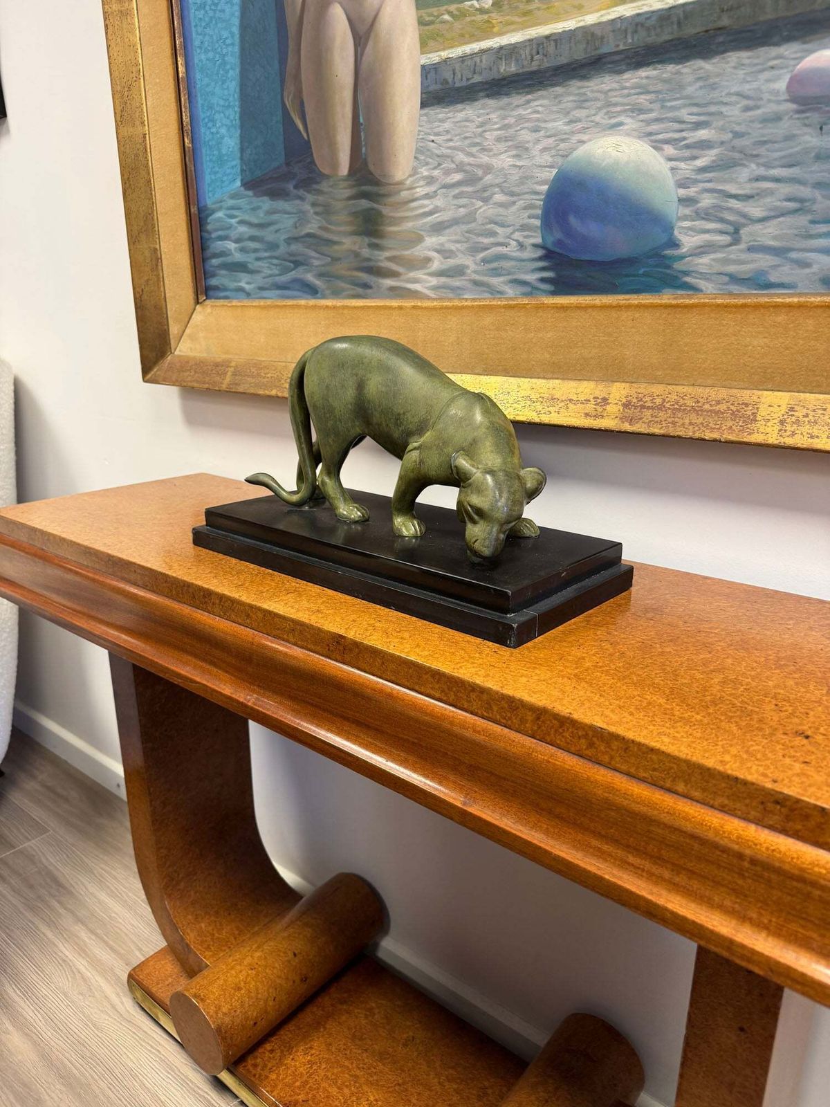photo buy French Art Deco Bronze Panther By Irénée Rochard, C.1920s