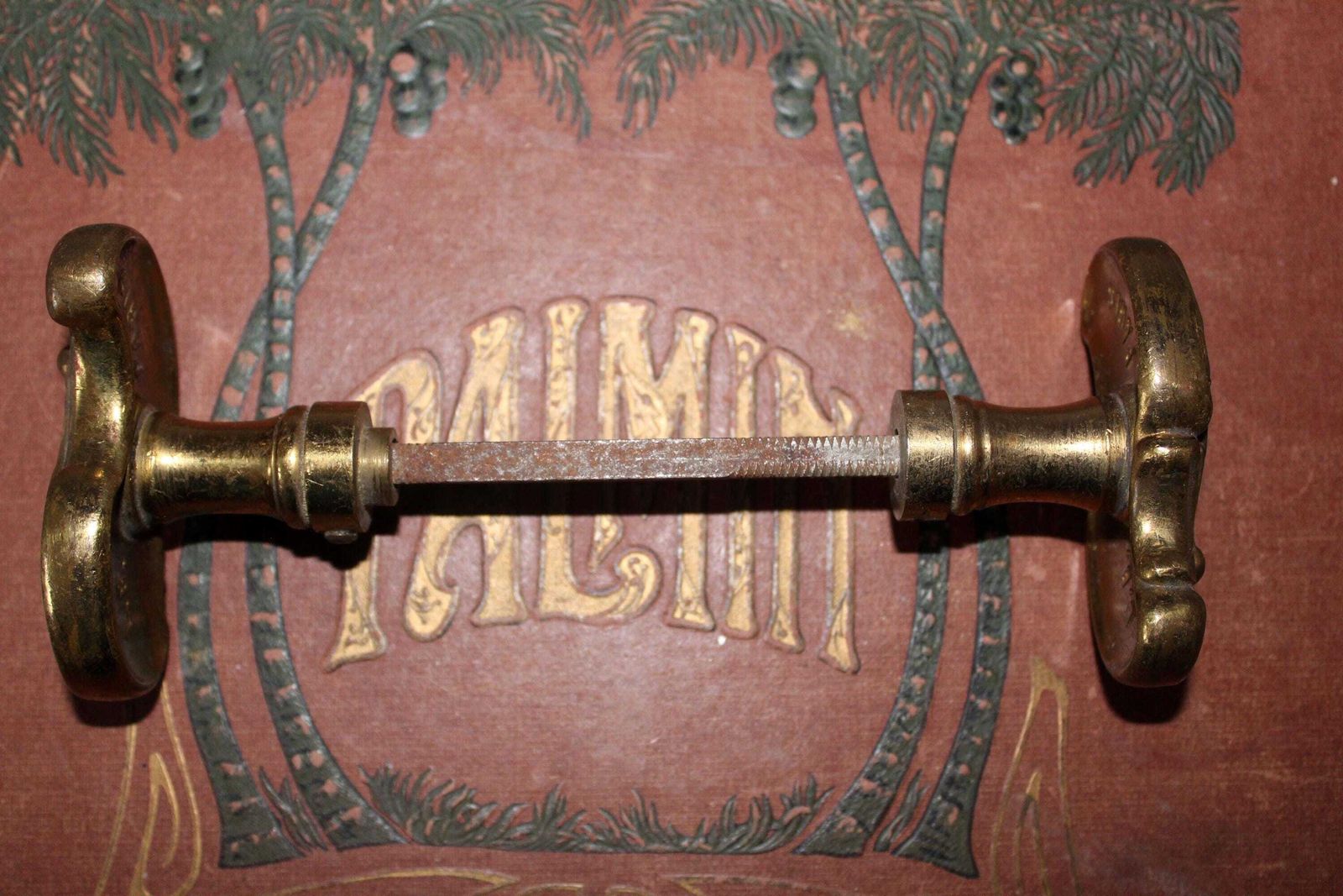 Set Of Two Antique French Regency Cast Bronze Door Handles, Hardware Restoration, Ornate Pair Door Pull, Castle Architectural, L B Paris photo buy