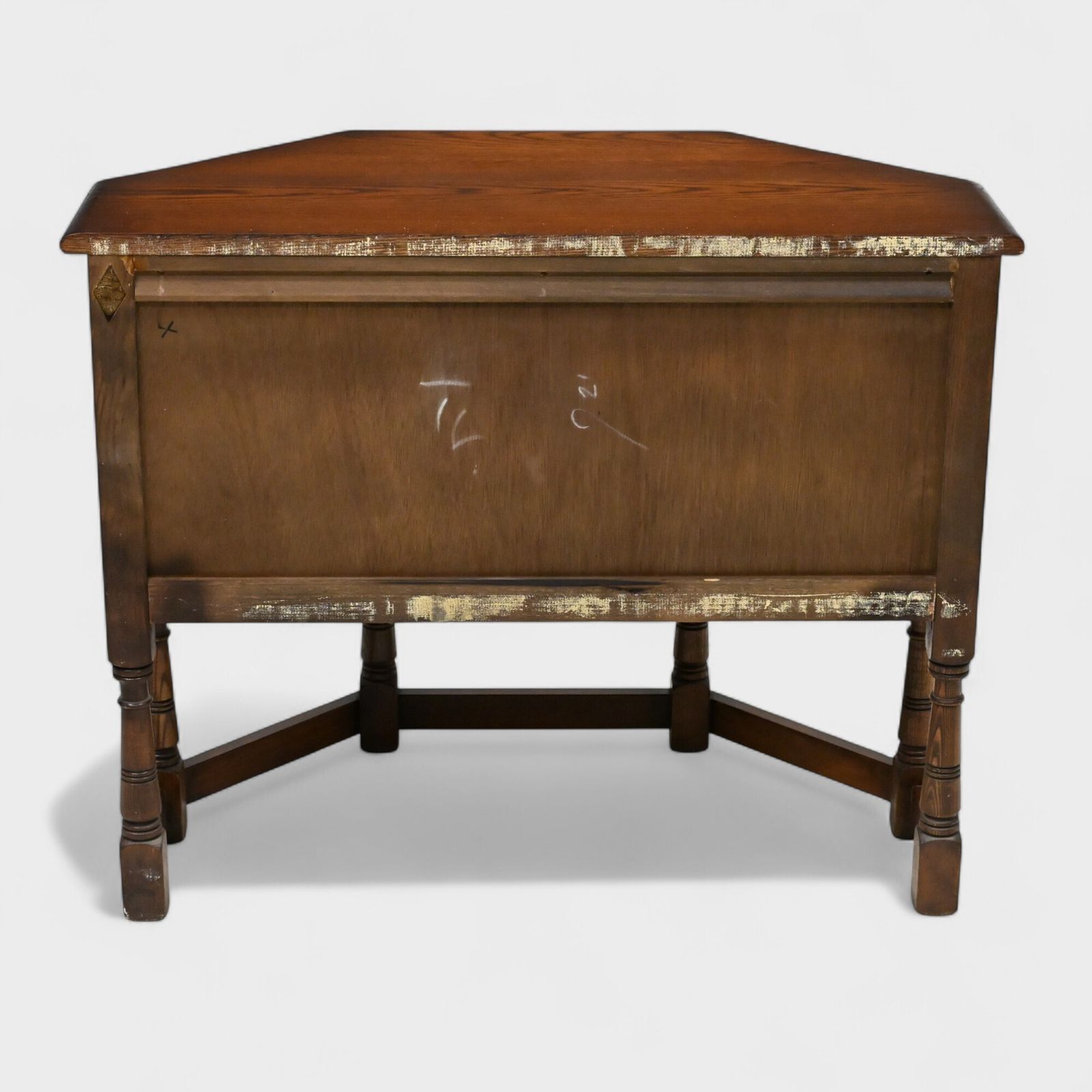 Old Charm Canted Table Finished In Tudor Brown Free Uk Delivery* photo Furniture