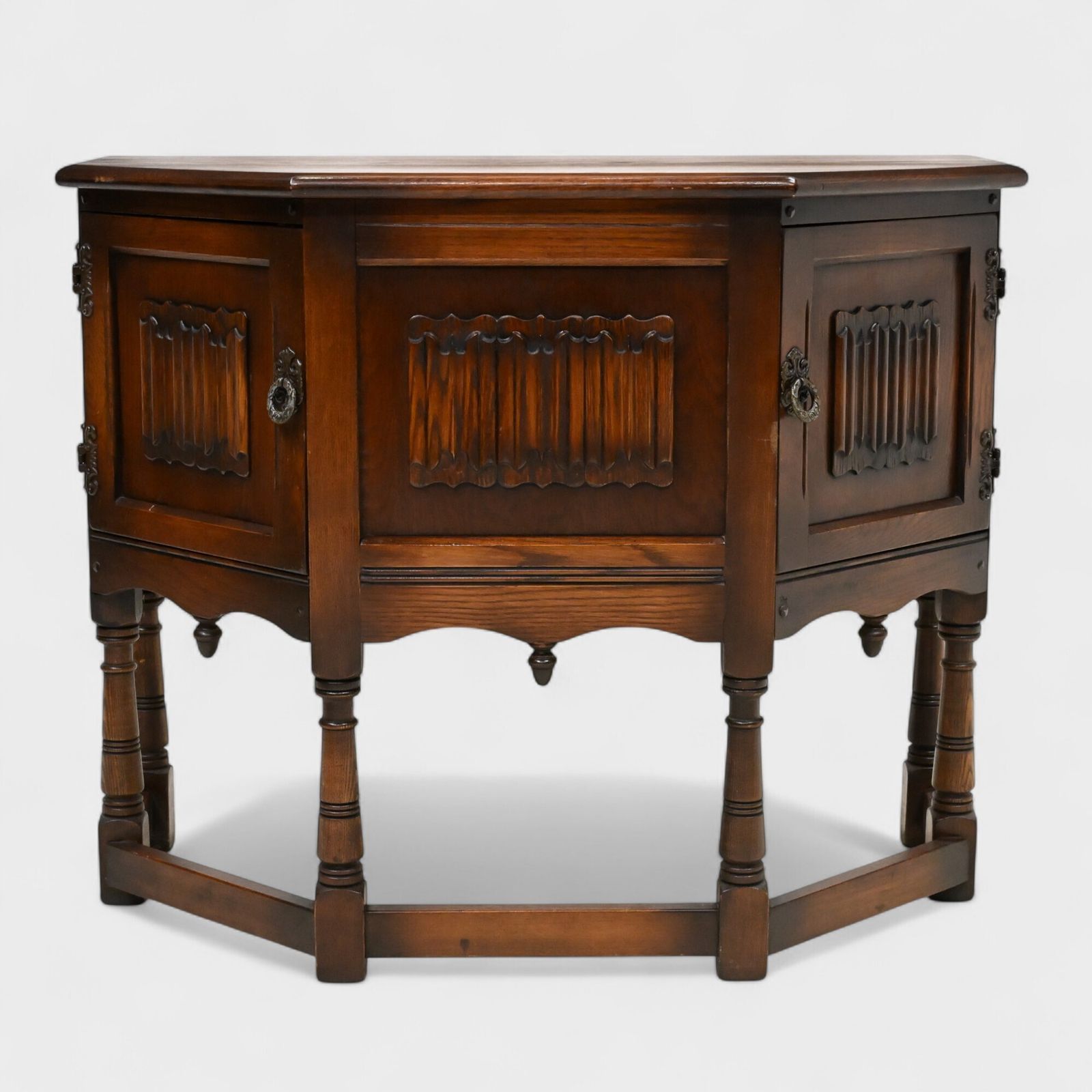 Old Charm Canted Table Finished In Tudor Brown Free Uk Delivery* photo 347.0