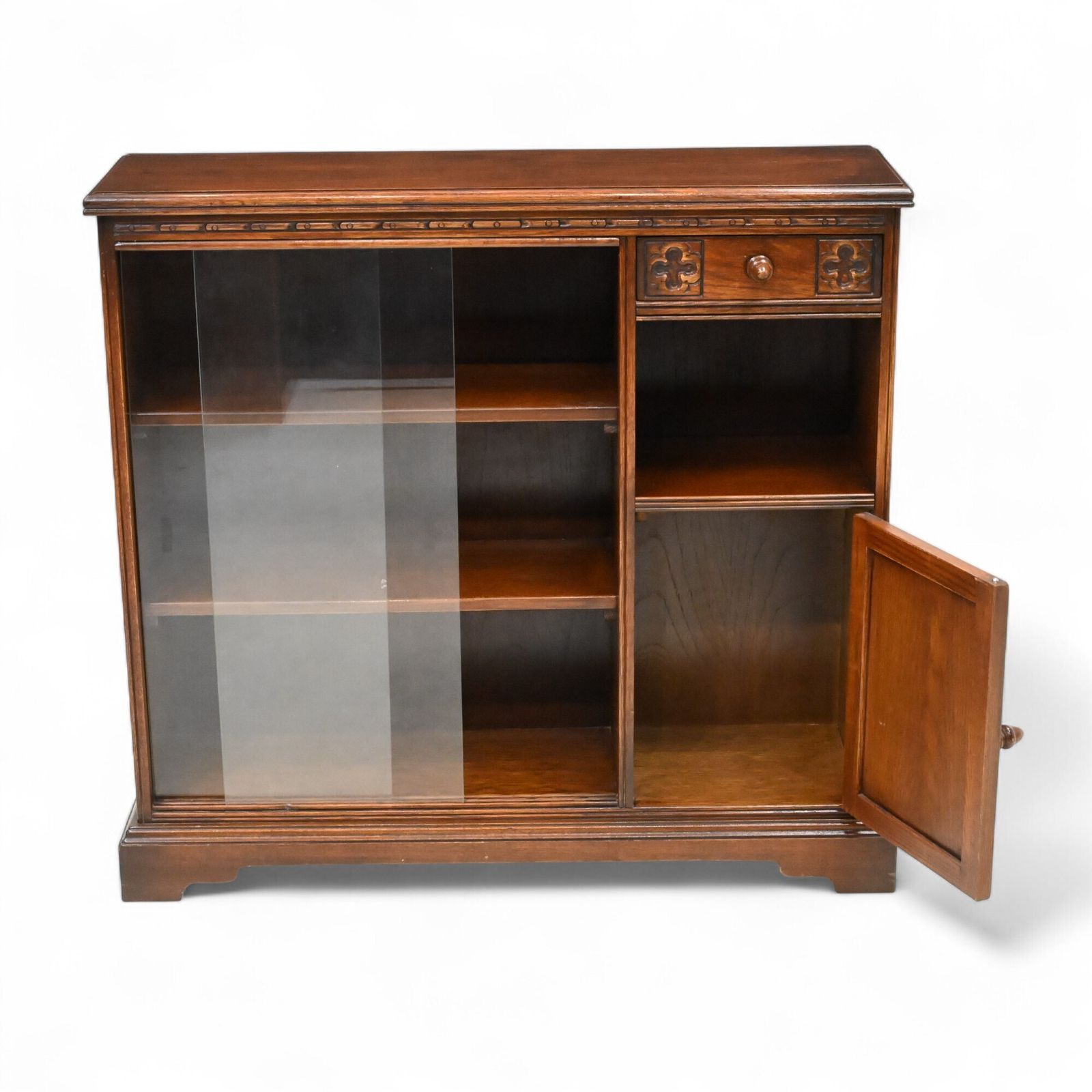 Old Charm Small Bookcase Drawer Tudor Brown Finish Free Uk Delivery* photo 327.0