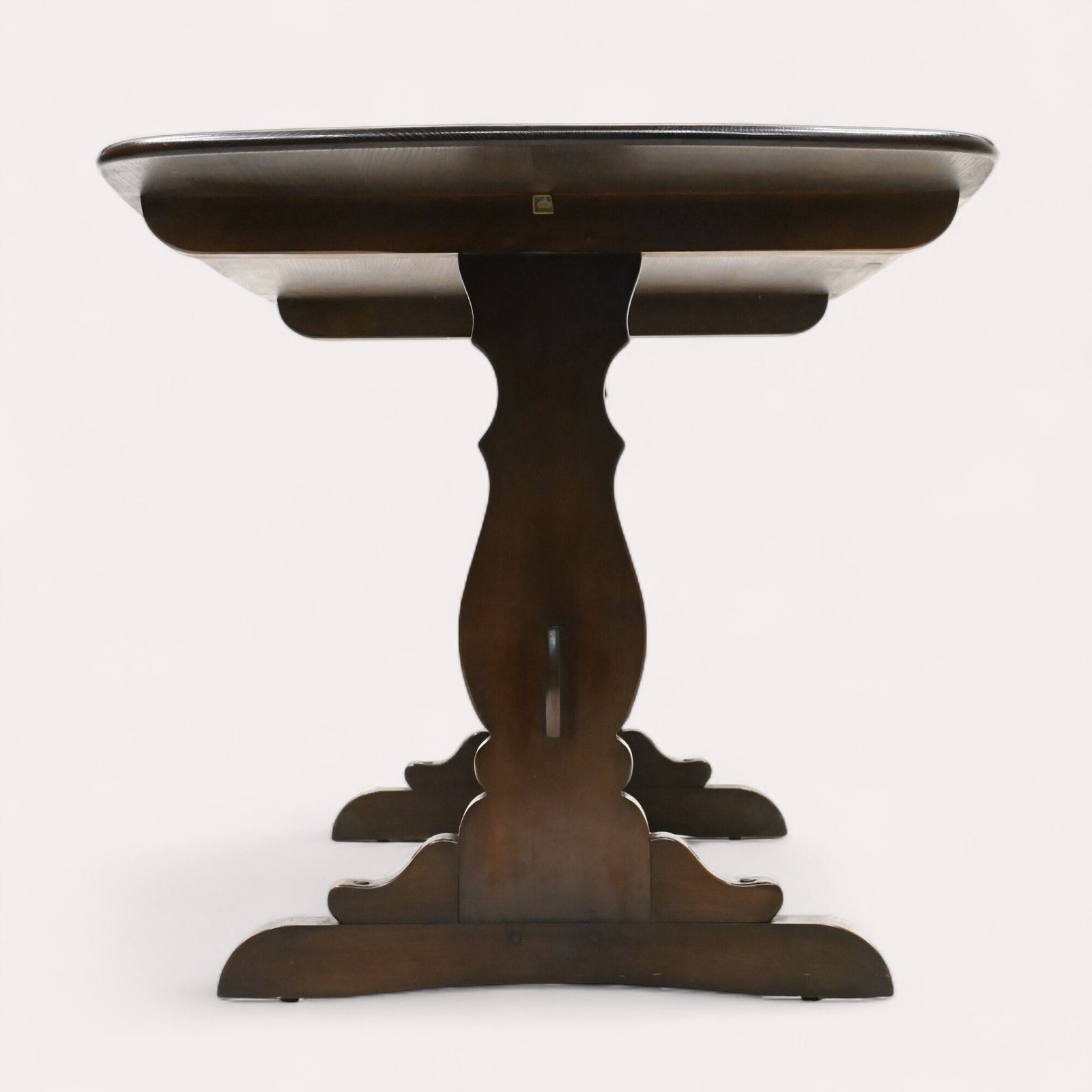 photo vintage Ercol Refectory Plank Top Dining Table Traditional Finish Free Uk Delivery