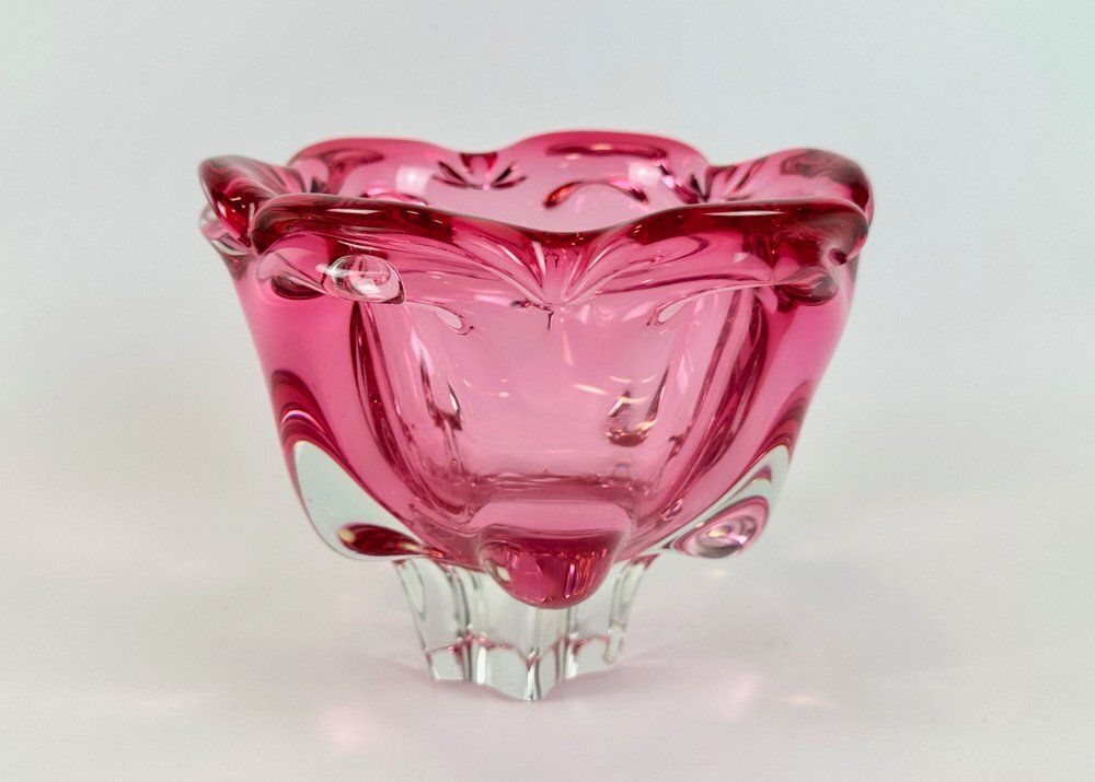 Bohemian Glass Bowl By Josef Hospodka For Chribska Glassworks, 1960s