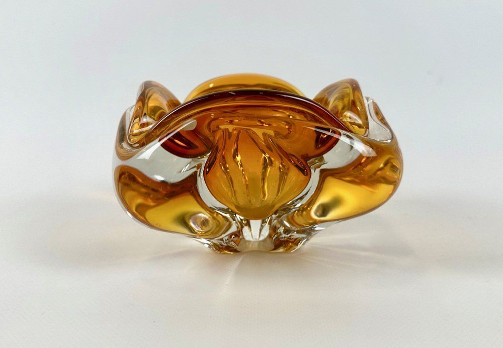 Art Glass Ashtray By Josef Hospodka For Chribska Glassworks, 1960s photo furniture