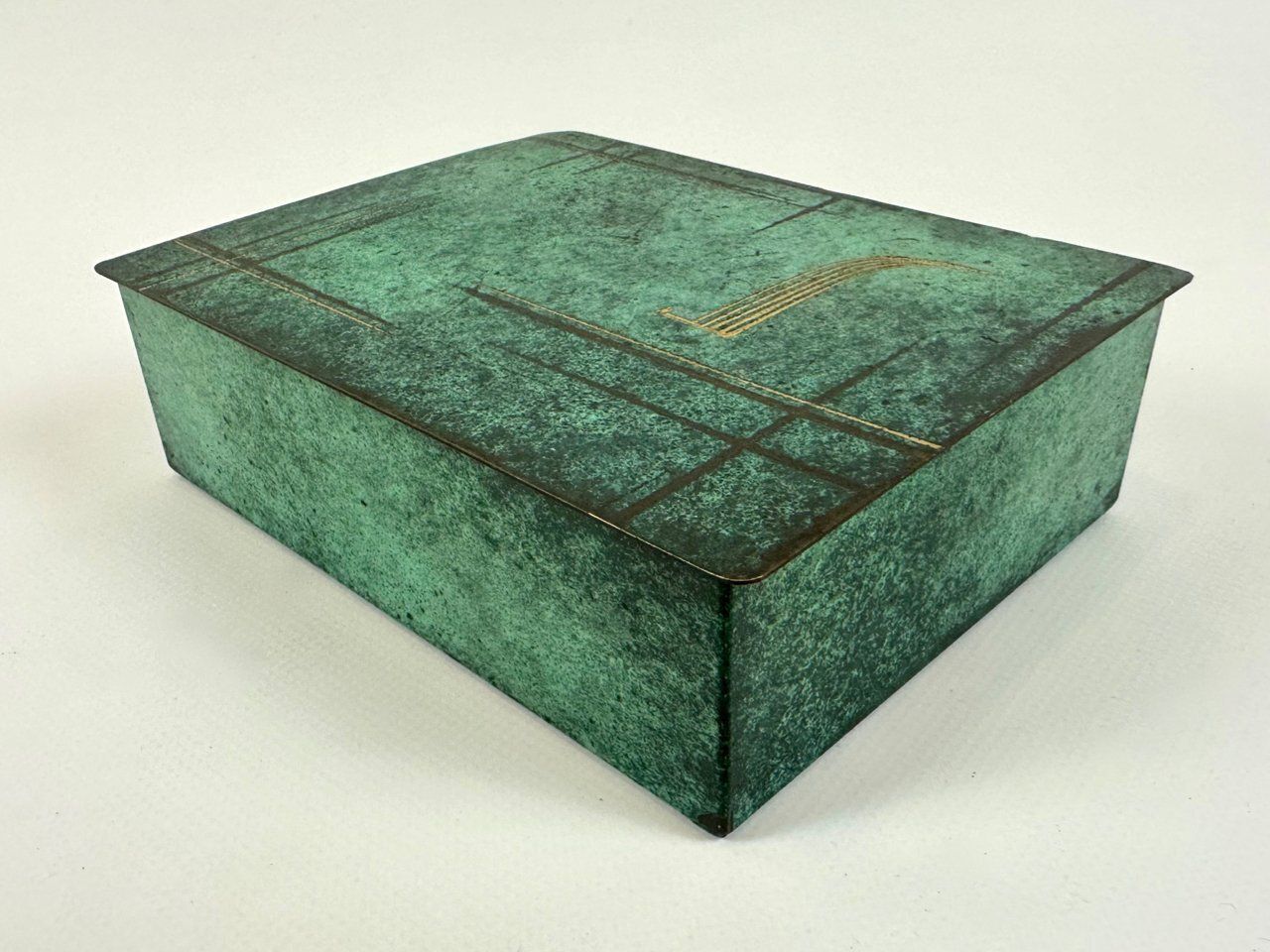 Art Deco Brass Jewelry Box From Wmf Ikora, 1930s photo Home Decor