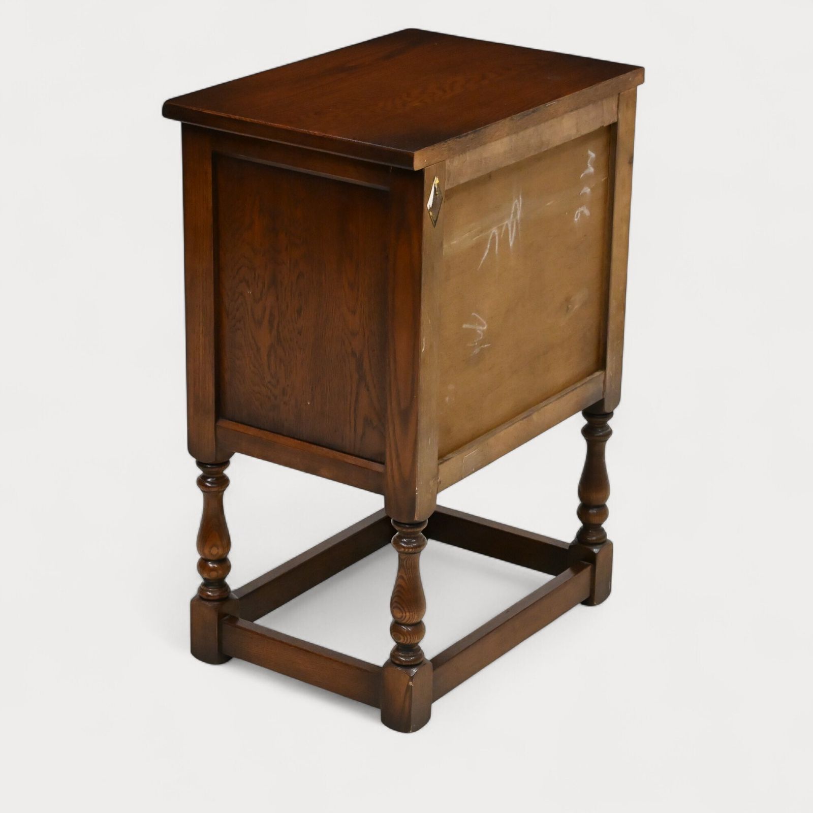 Old Charm Pedestal Cabinet Linenfold Doors Tudor Brown Free Uk Delivery photo Furniture