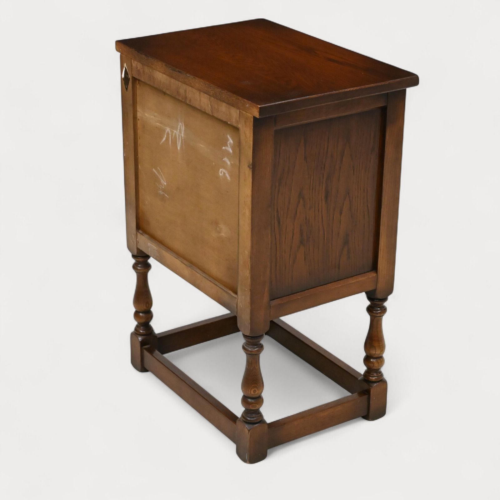 Old Charm Pedestal Cabinet Linenfold Doors Tudor Brown Free Uk Delivery photo buy