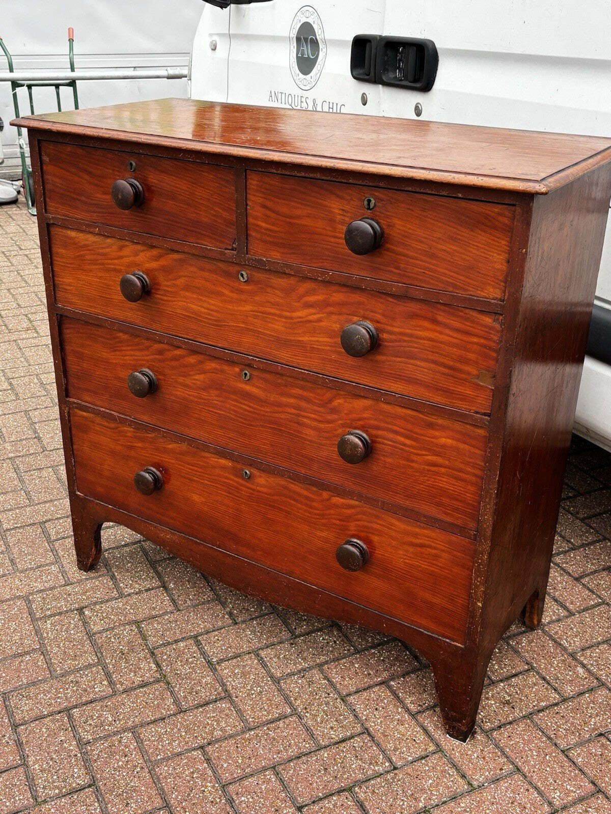 760.0 Victorian Chest Of Drawers, Superb Patina, Fine Proportions. photo