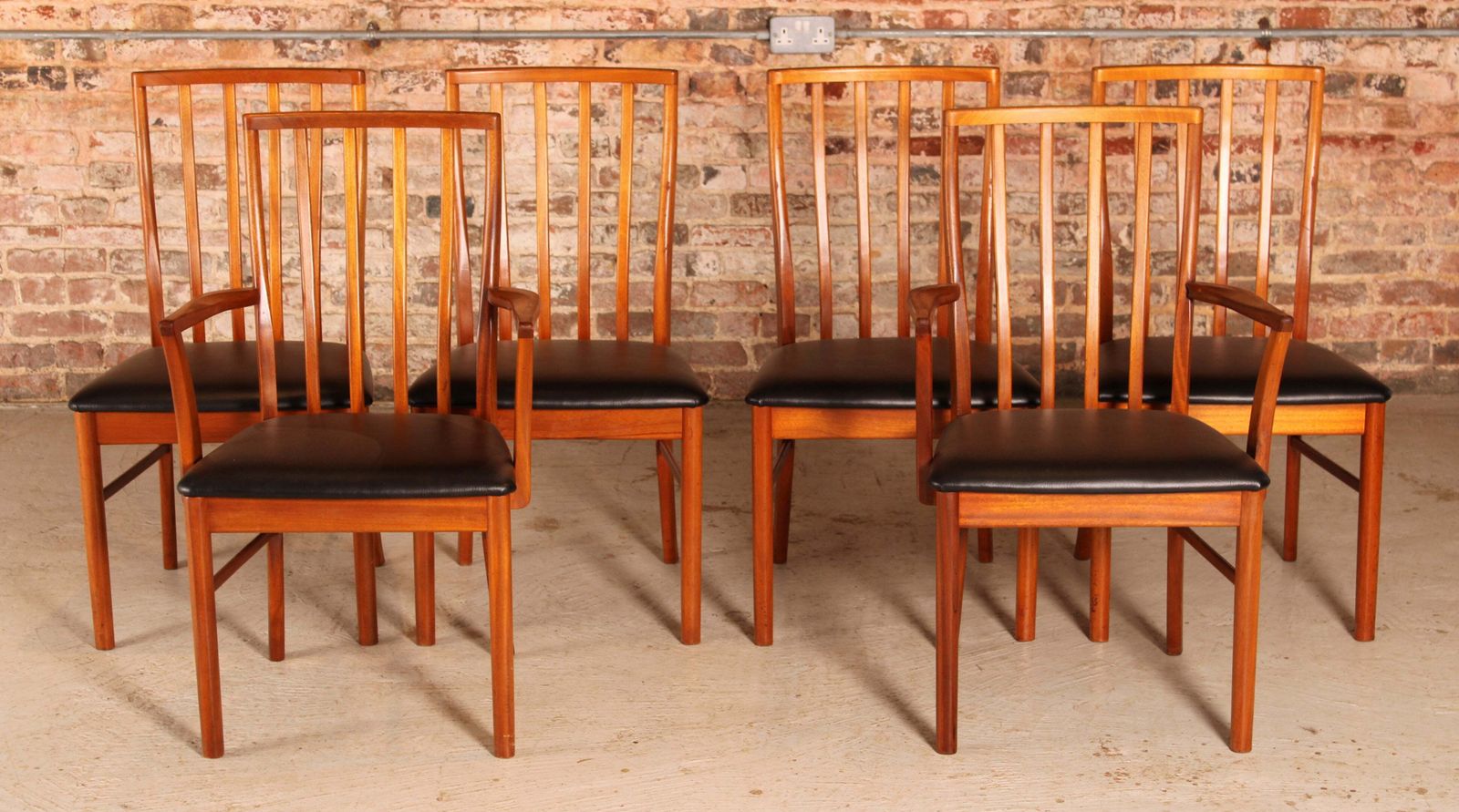Set Of 6 Mid Century Teak Dining Chairs By McIntosh, Circa 1970s photo furniture