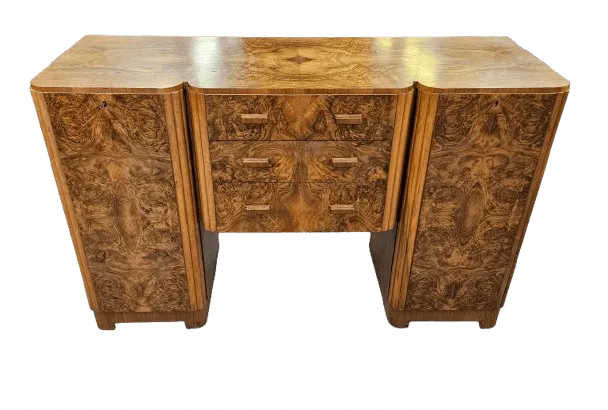 Art Deco Sideboard With A Stunning Figured Walnut photo for sale