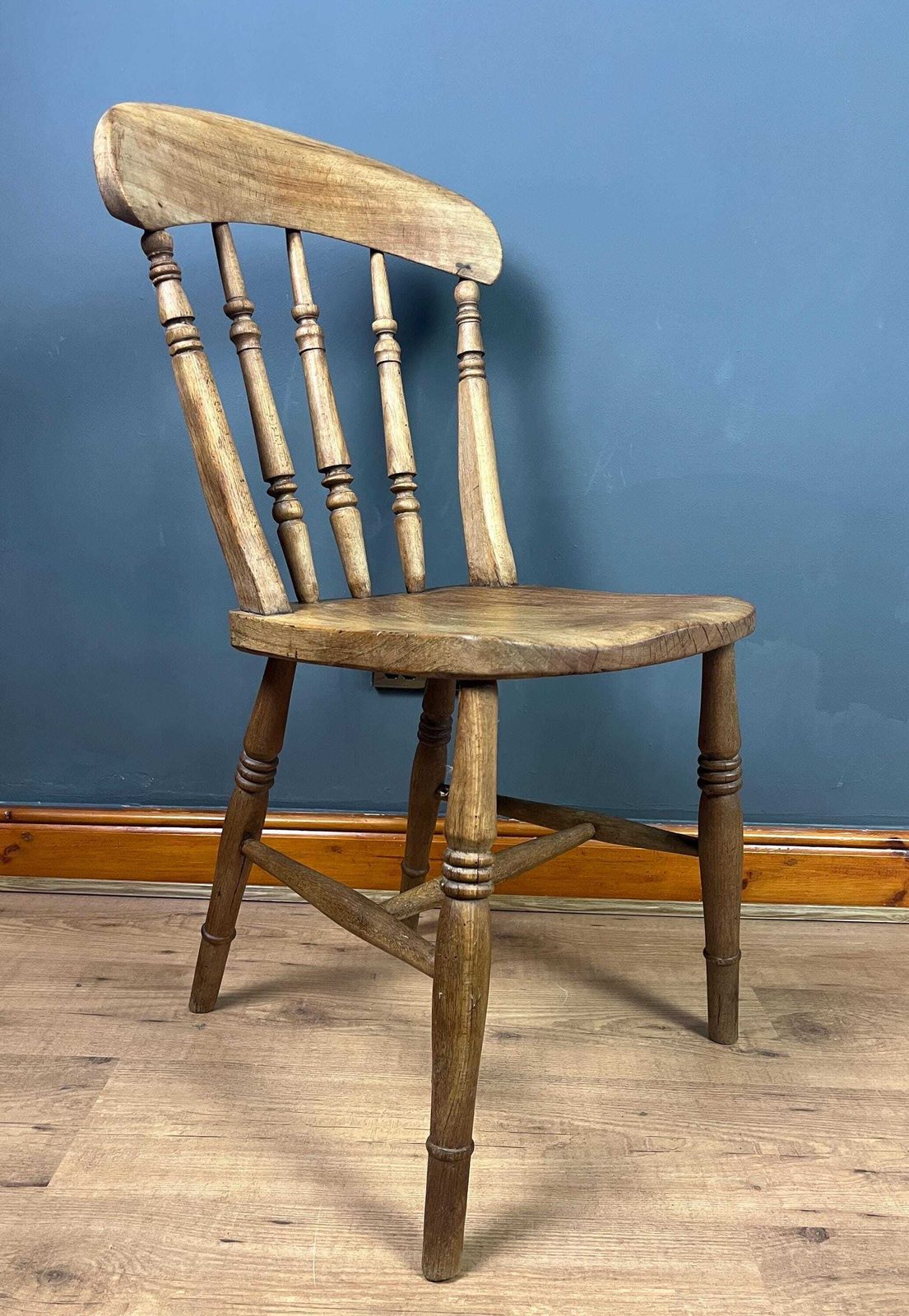 Antique Victorian Windsor Stickback Spindle Kitchen Chair