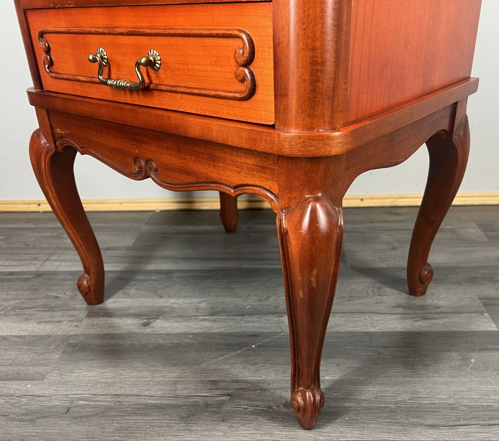Bedside Table Vintage French Louis XVI Carved Nightstand Cabinet Lot 4266 photo vinterior