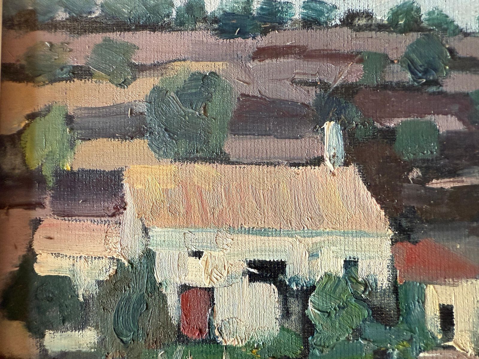 Rafael Duran Benet Landscape With Farmhouse Oil Painting Spain European Art 1973 photo 400.0