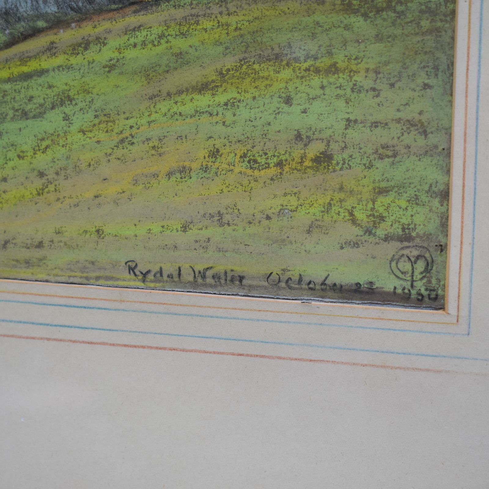 Antique Mary Yates (1891   1974) Rydal Royal Insitute Galleries Pastel Drawing photo for sale