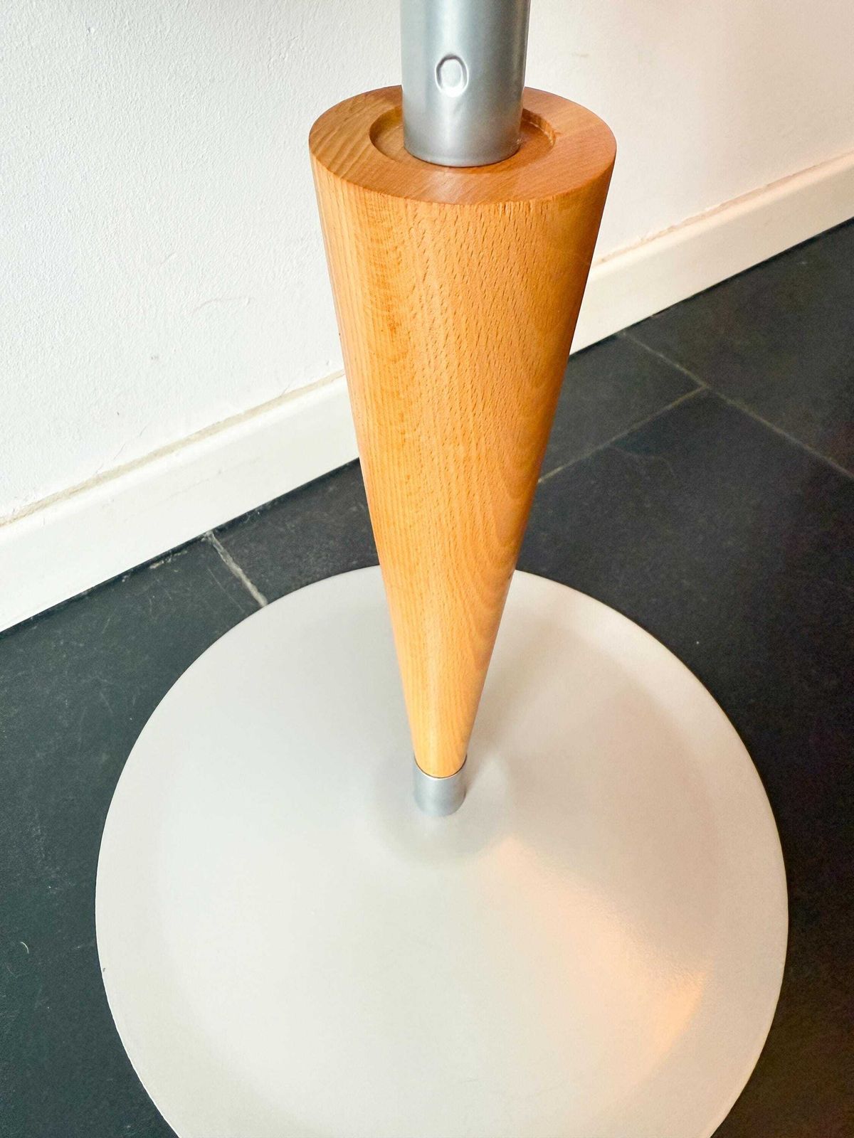 Vintage Bijzettafel | Glas, Hout, Metaal | Modern | Memphis | Jaren 1990 photo vintage