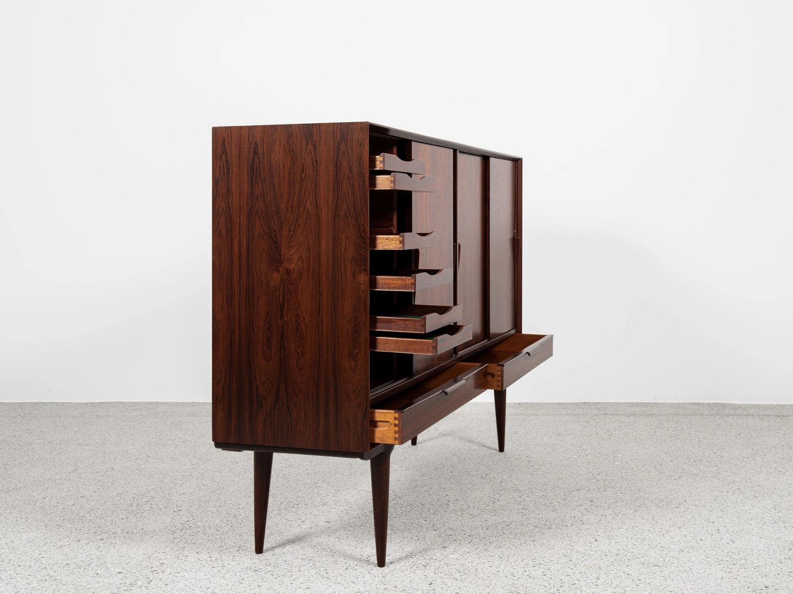 Midcentury Danish Highboard Model 13 In Rosewood By Omann Jun 1960s photo Furniture