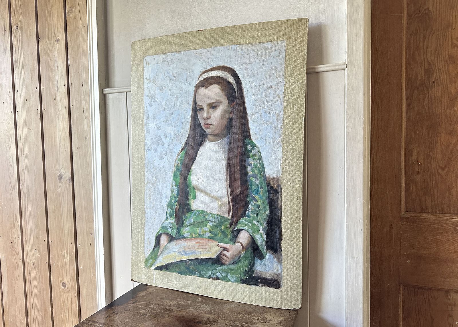 photo for sale Young Girl Portrait Painting