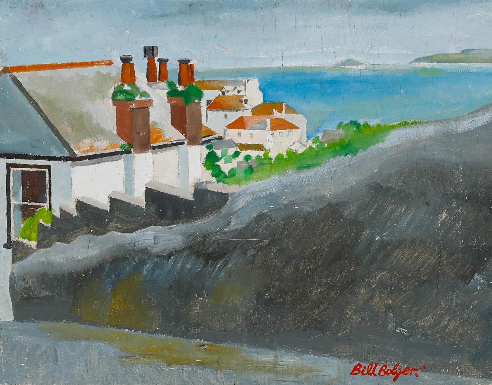 Bill Bolger (1940 2024) 20th Century Oil, Panorama Of St. Ives photo furniture