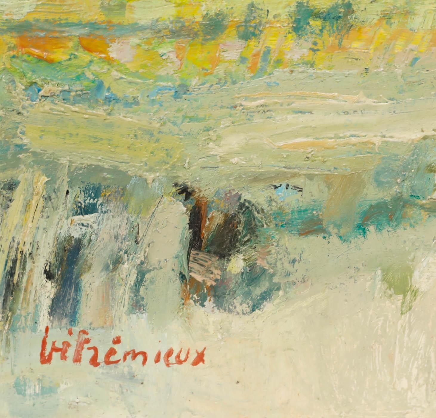Charles Betremieux (1919 1997) Mid 20th Century Oil, View From The Field photo for sale