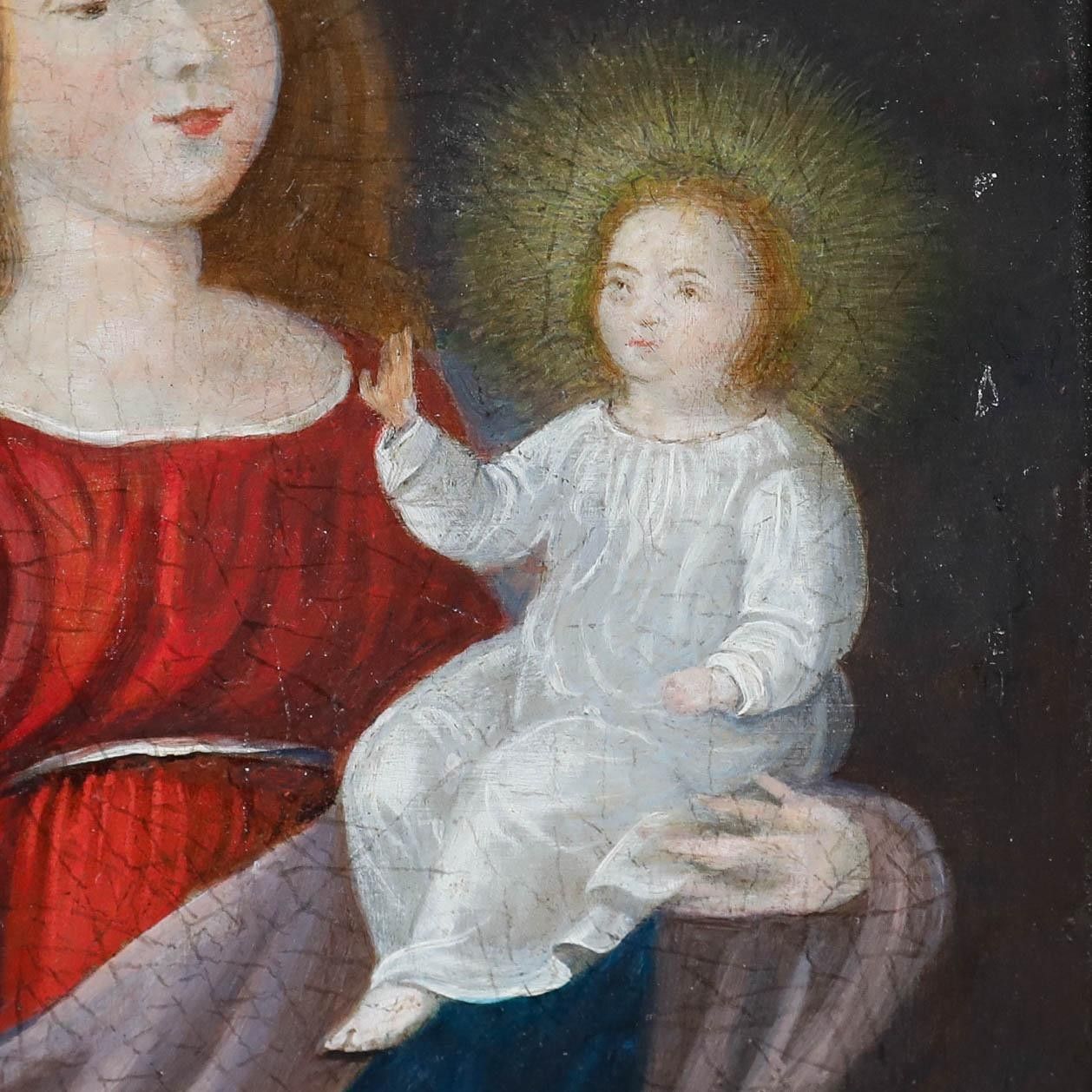 19th Century Oil Madonna And Child photo vinterior