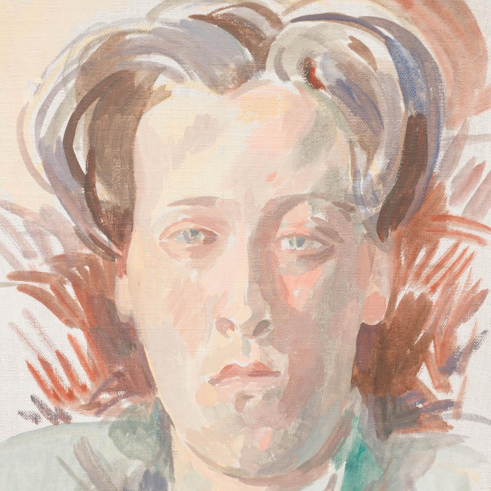 Bernadette Kelly (B.1933) 20th Century Oil, Curtained Hair photo Art