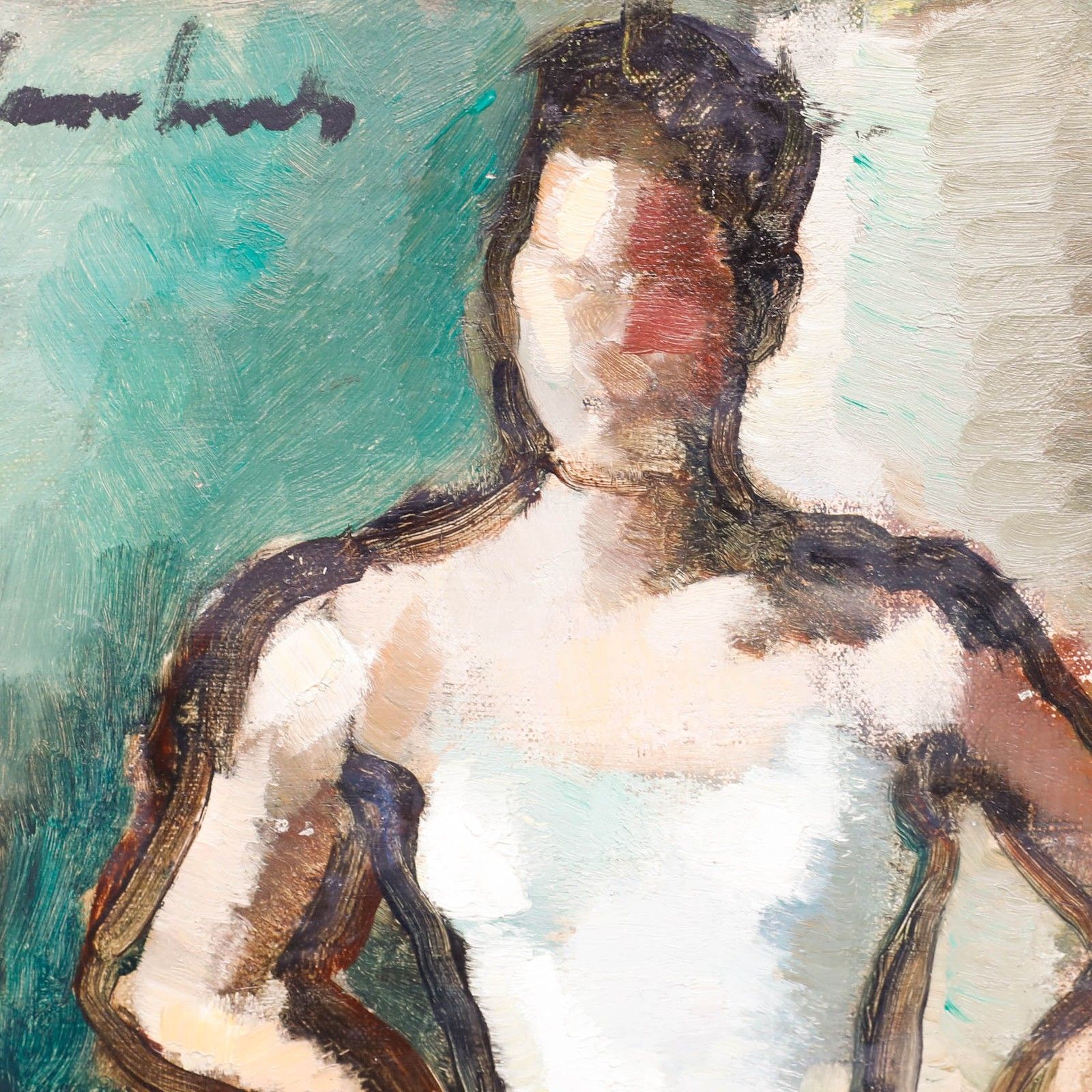 Madeleine Flaschner (1933 2022) 1950 Oil, The Ballerina photo for sale