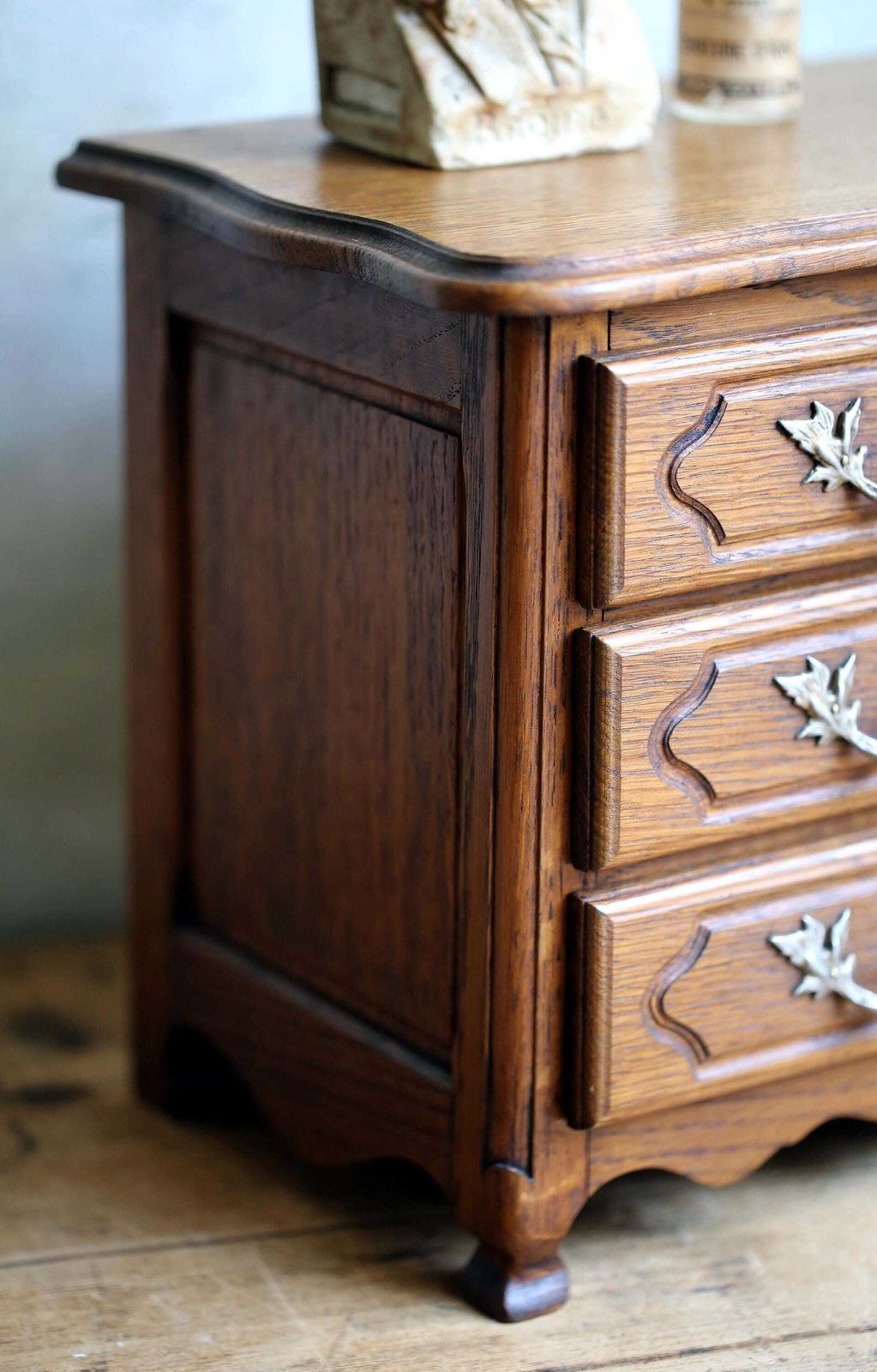 Antique French Oak Miniature Chest Salesman Sample Rococo Jewelry Box photo Furniture