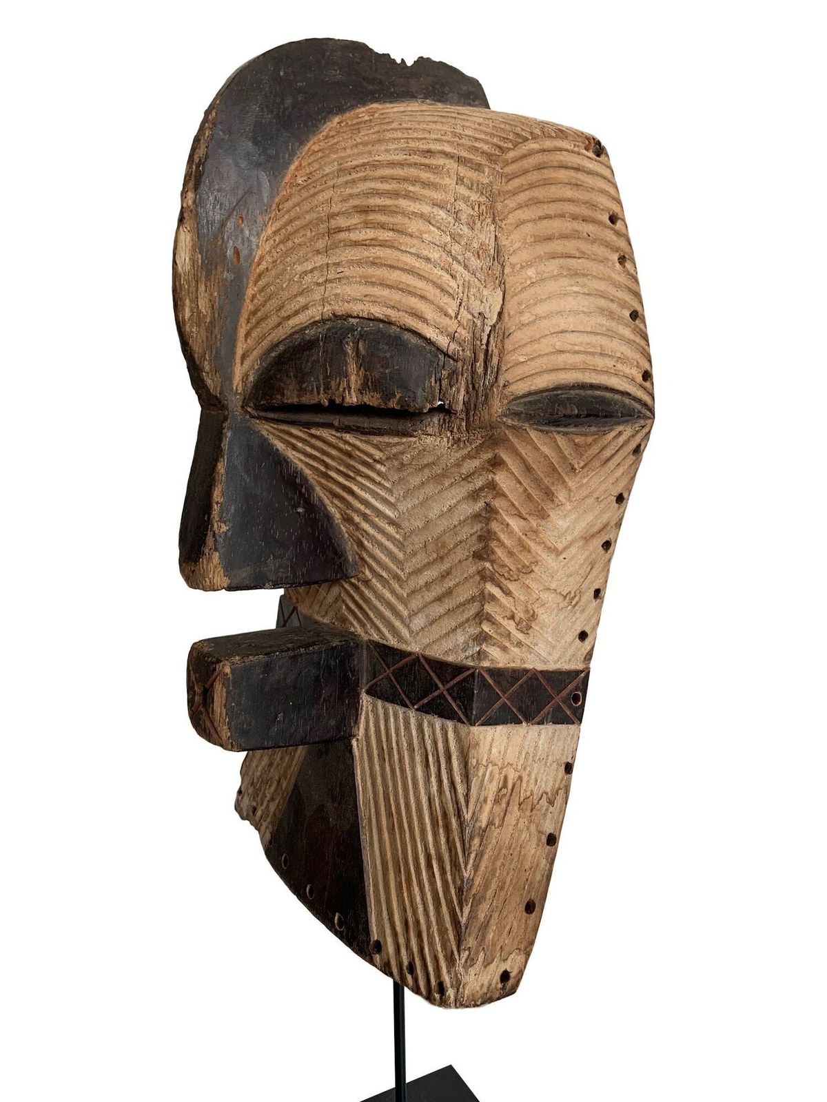 Female Songye Kifwebe Hand Carved Ceremonial Mask photo furniture