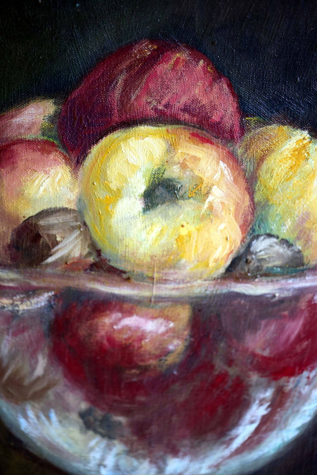 Original Still Life Oil Painting Artist Canvas Fruit Art Signed Ylar photo Art