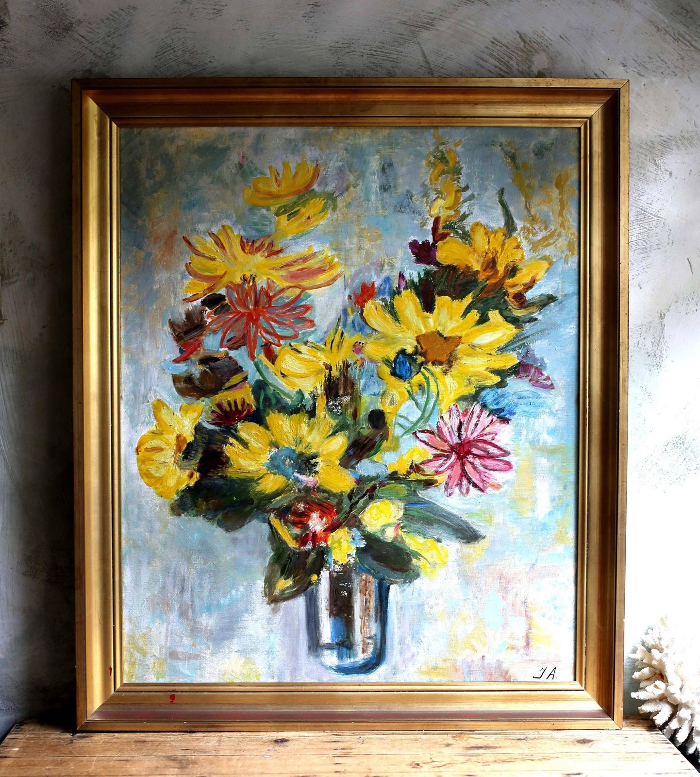 Large Original Still Life Oil Painting French Modern Floral Art