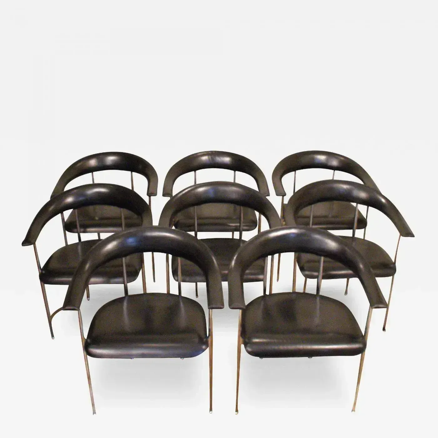photo vinterior Italian Phase P40 Armchairs By Giancarlo Vegni & Gianfranco Gualtierotti For Fasem, Set Of 8