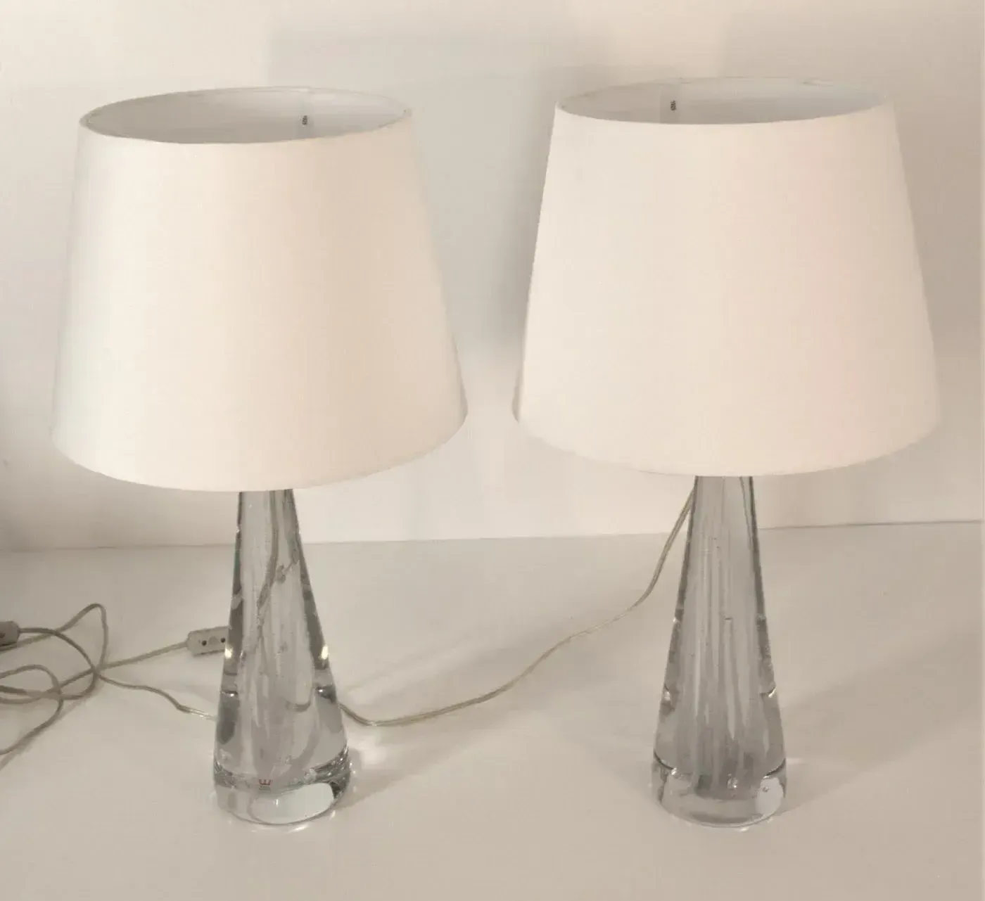photo vinterior Large Art Glass Table Lamps By Vicke Lindstrand For Kosta Boda, 1960s, Set Of 2