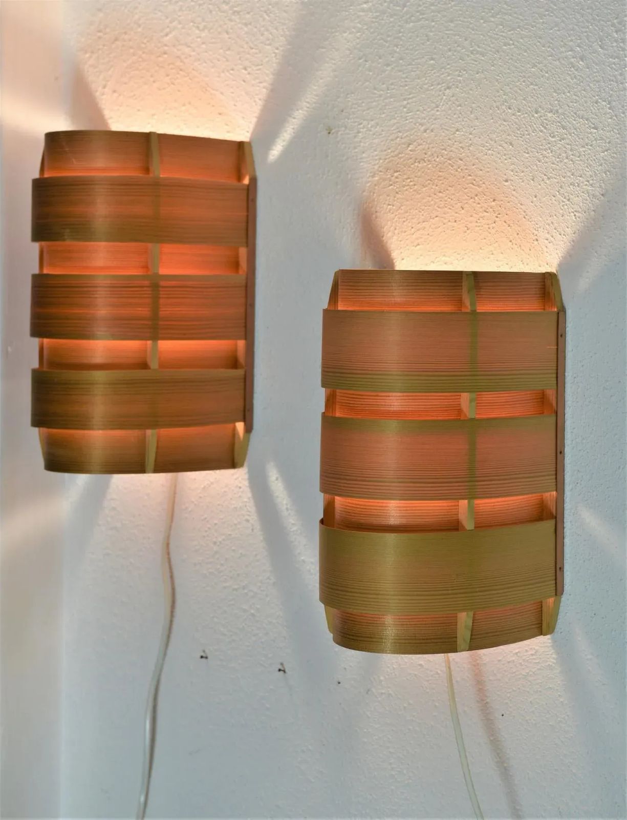 Pine Veneer V155 Sconce By Hans Agne Jakobsson For Ellyset Ab, Sweden, 1950s photo Lighting