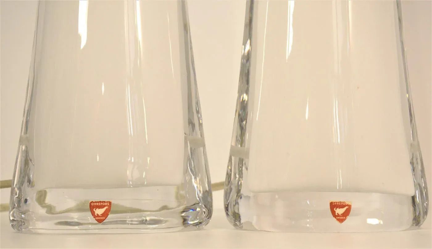 White Doublecoated Glass Table Lamps By Carl Fagerlund For Orrefors, 1950s, Set Of 2 photo buy