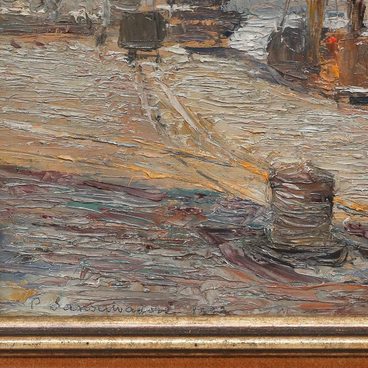 Pietro Sansalvadore (1892 1955) Oil, A Sunny Morning On The Clyde photo buy
