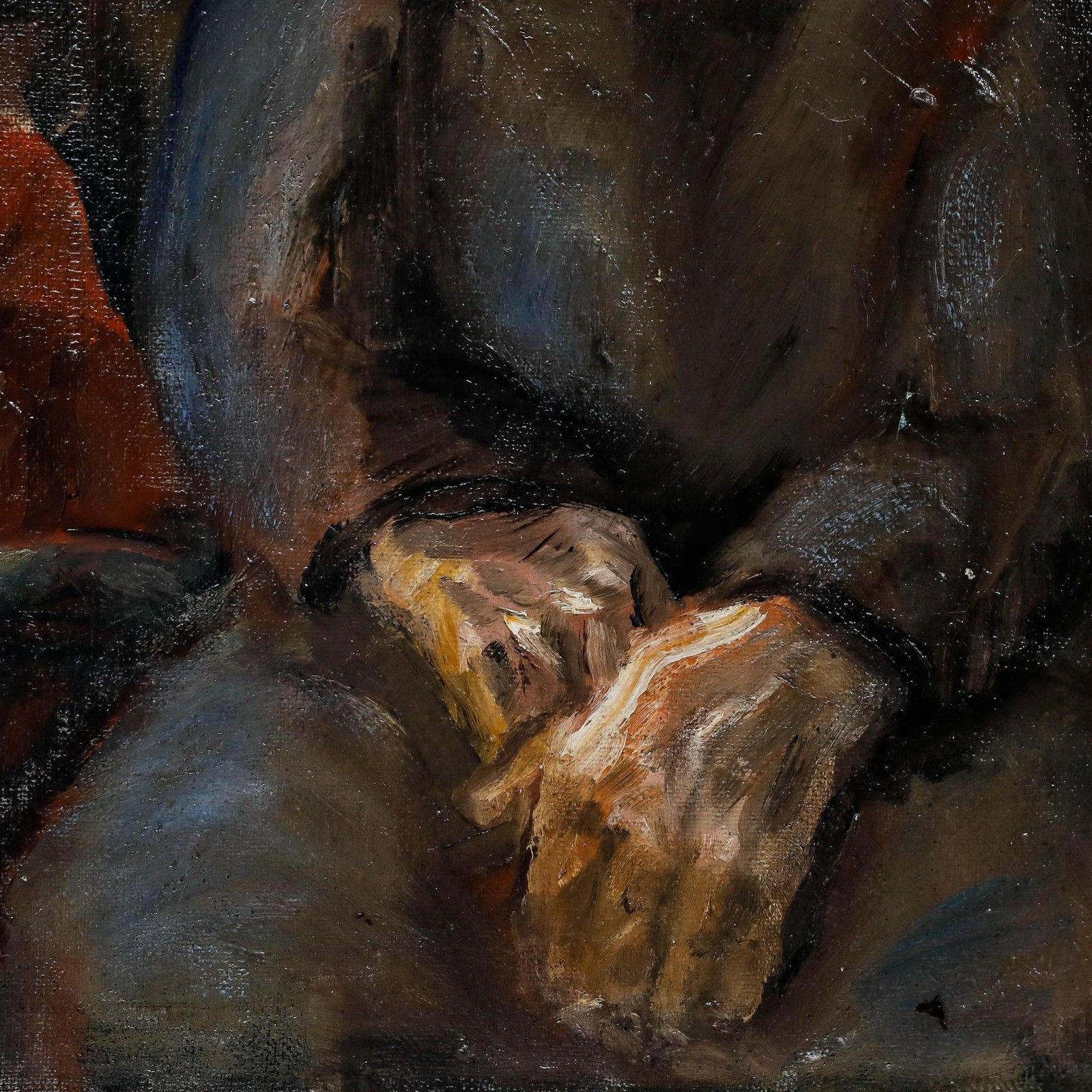 M.Kant Early 20th Century Oil, A Moment Of Melancholy photo 325.0