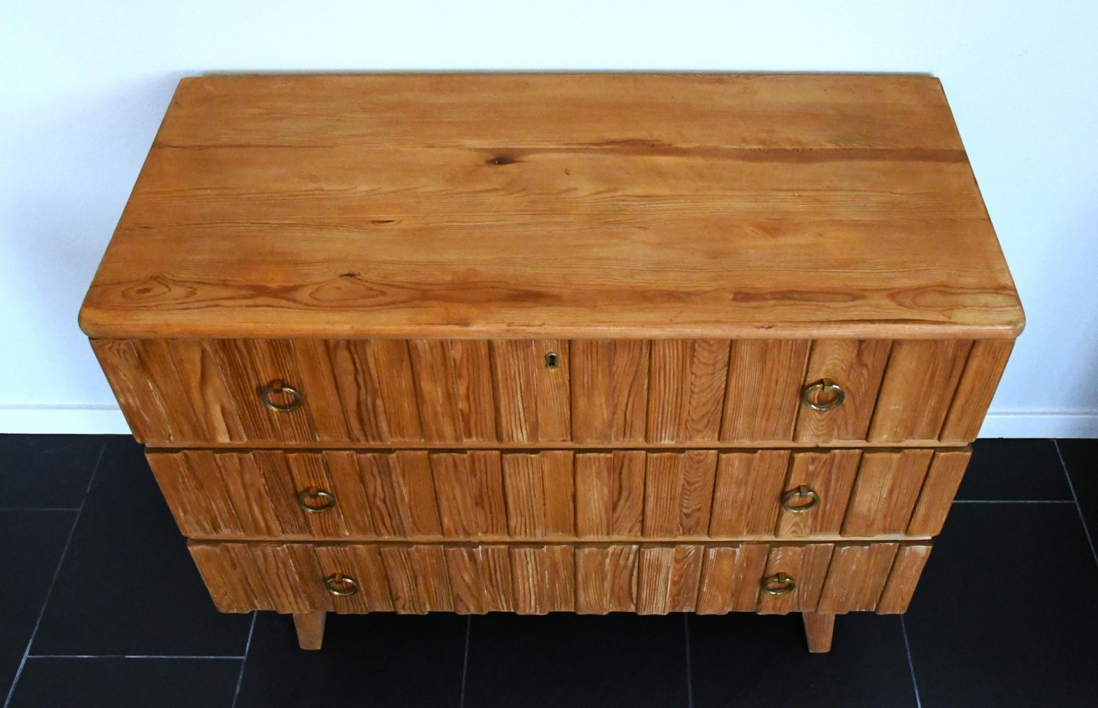 Swedish Pine Chest Of Drawers By Göran Malmvall For Karl Andersson & Söner Ab, 1940s photo Furniture