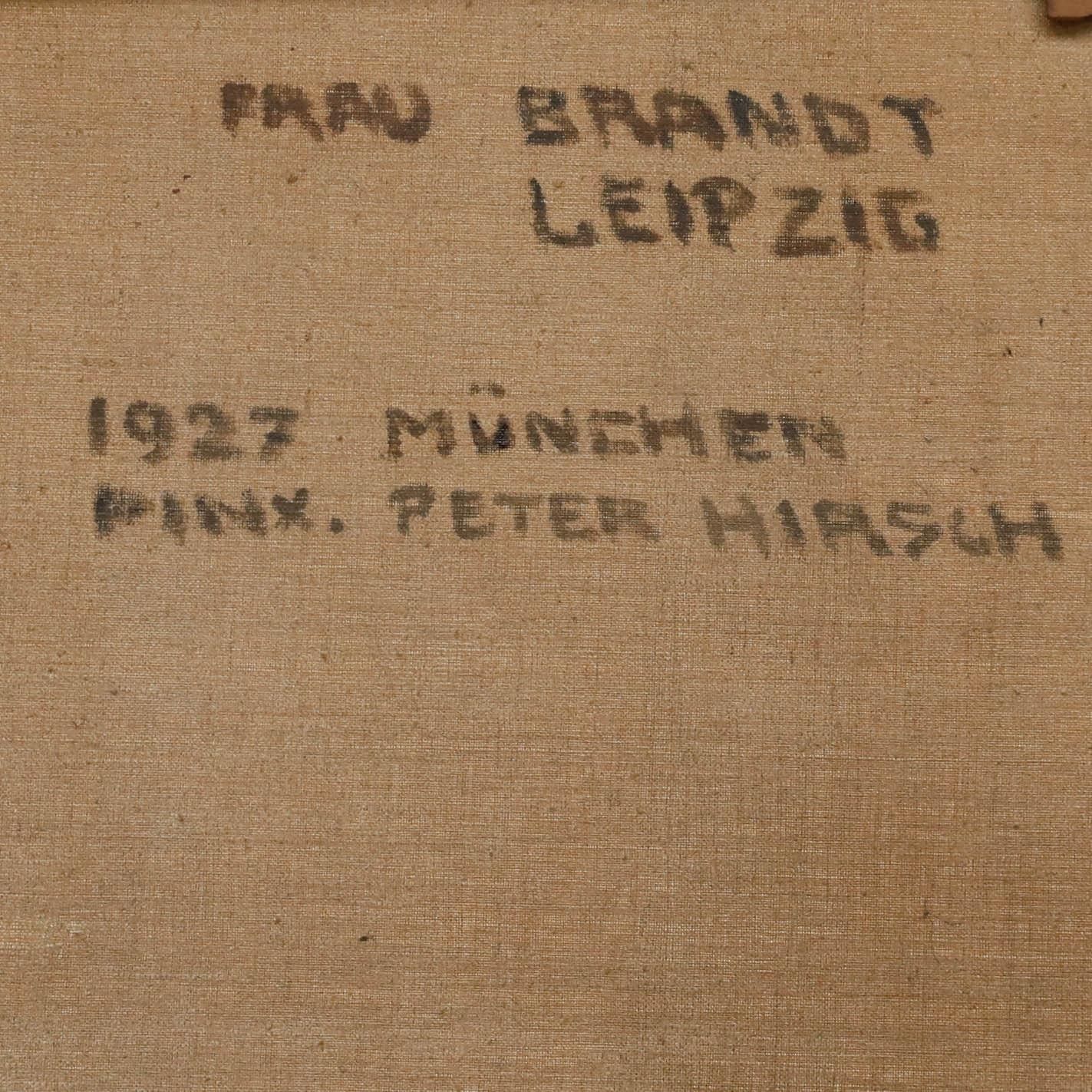 Peter Hirsch (1889 1978) 1927 Oil, Mrs Frau Brandt photo Art