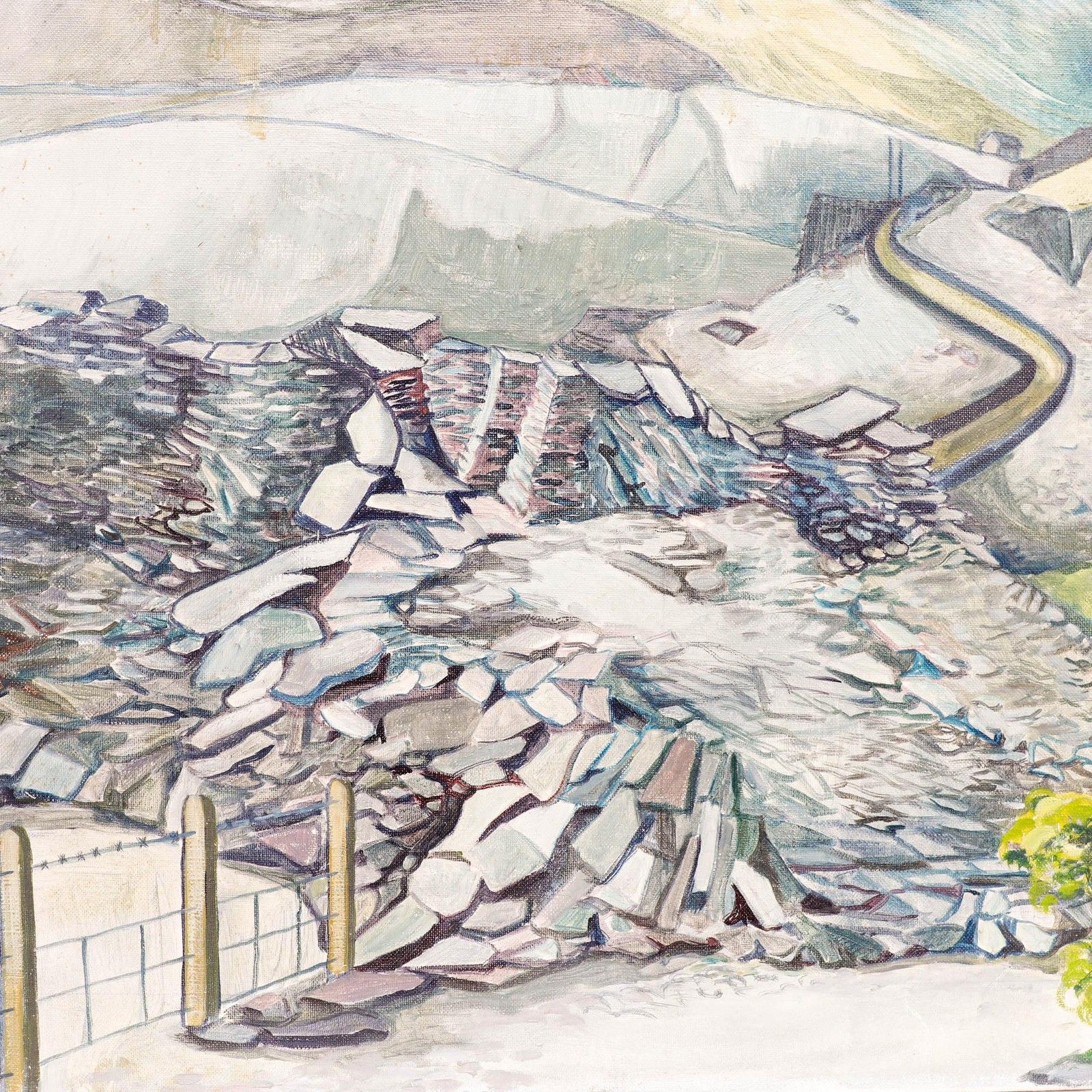Grace Larner (1926 2022) 20th Century Oil, Llechwedd Slate Quarries photo Art