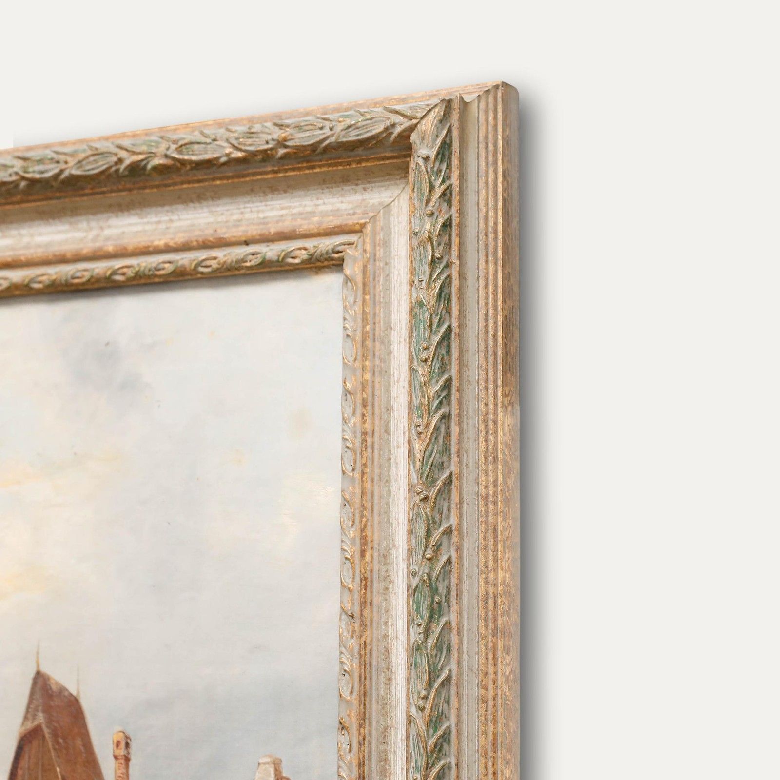 P. Slater  Continental School 19th Century Oil, View Of The Cathedral photo vinterior