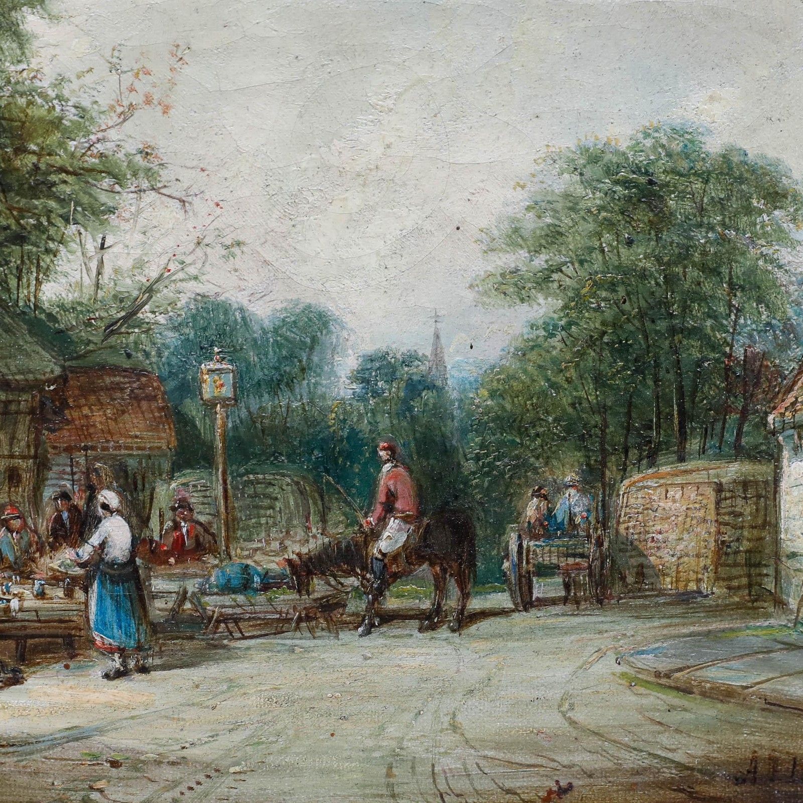 Alfred Vickers (1853 1919) Late 19th Century Oil, The Golden Lion photo 325.0