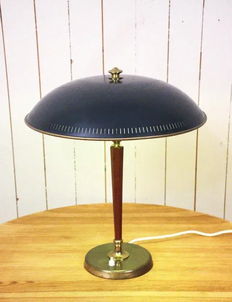 photo vinterior Swedish Art Deco Style Table Lamp By Bröderna Malmströms Metallvarufabrik Model No 2795, 1954