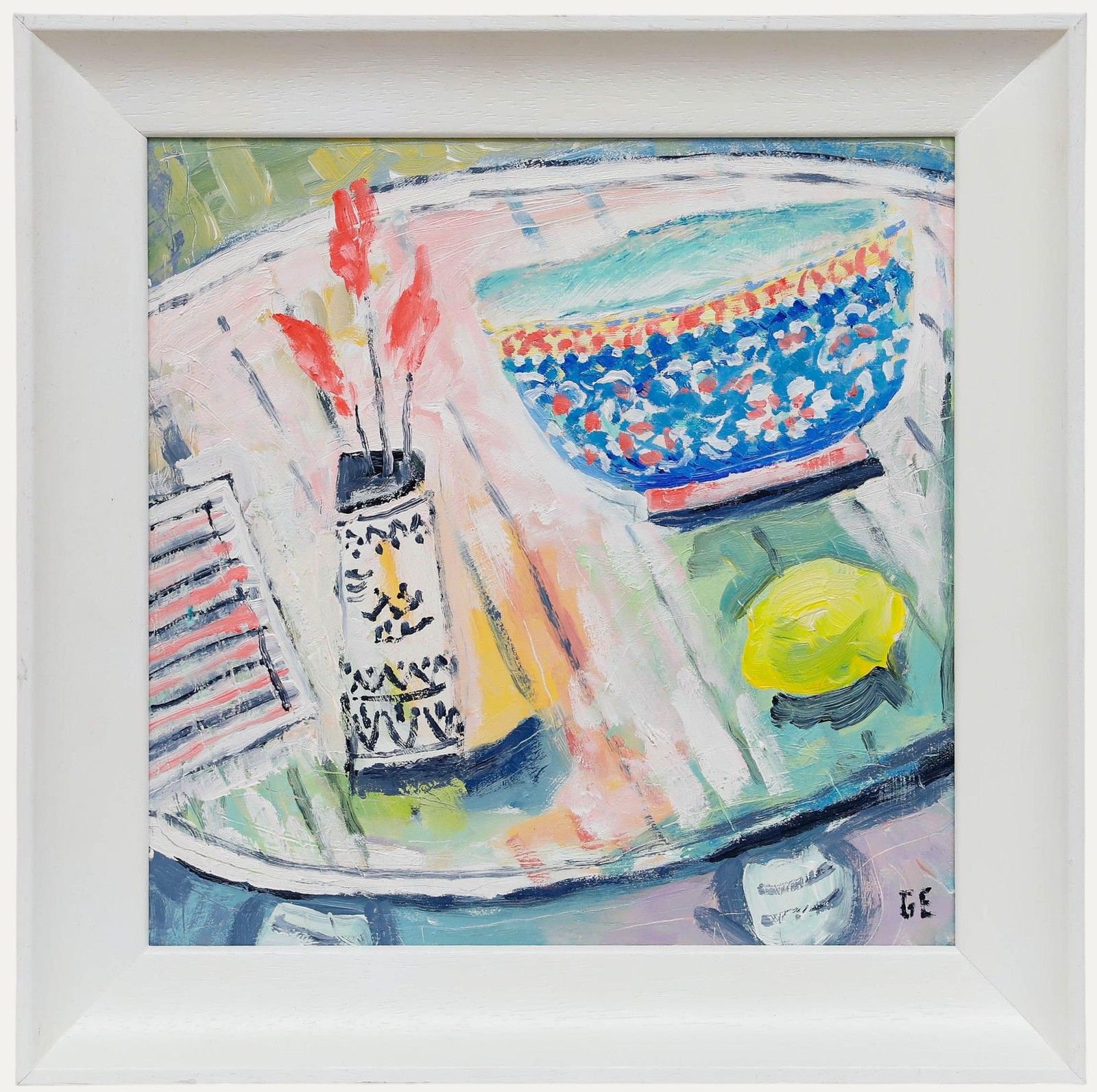 Graham Evernden (B.1947) Framed Contemporary Oil, Tabletop