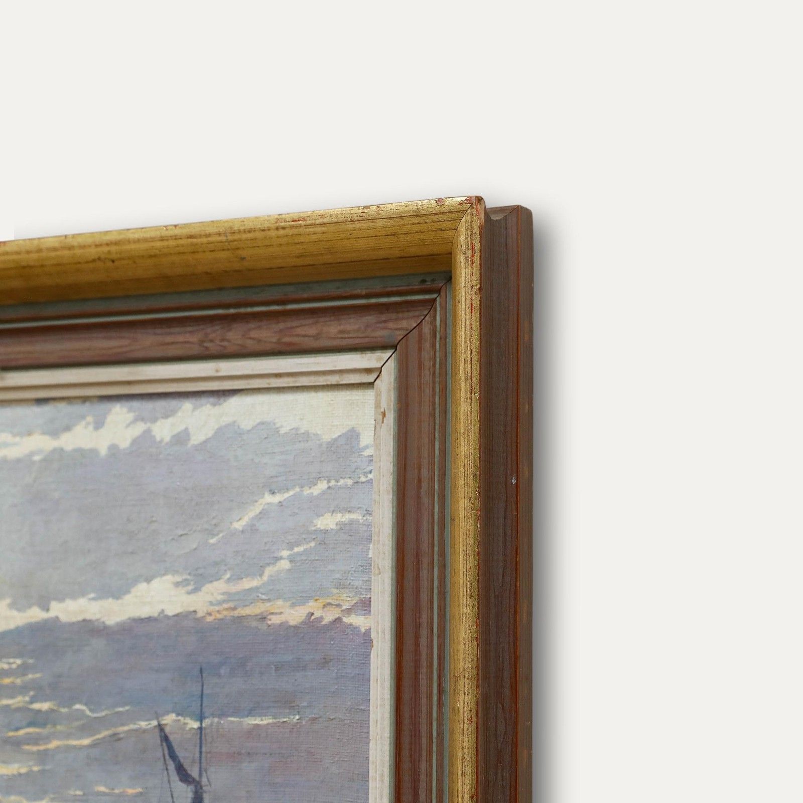 Follower Of Edward Seago Rba Arws Rws (1910 1974) Oil, Boats At Dusk photo 395.0