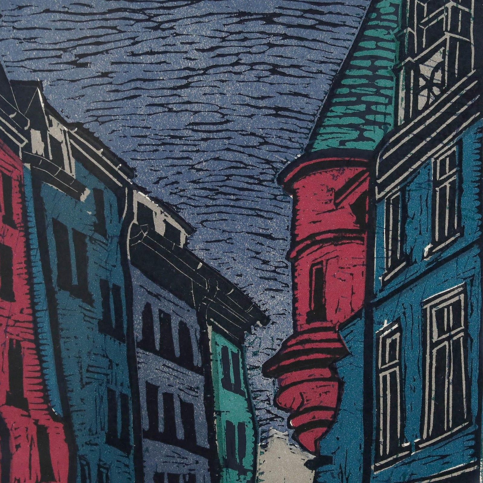 Katja M. Sorg (1921 2020) 1964 Woodcut, Hôtel De Sens photo 195.0