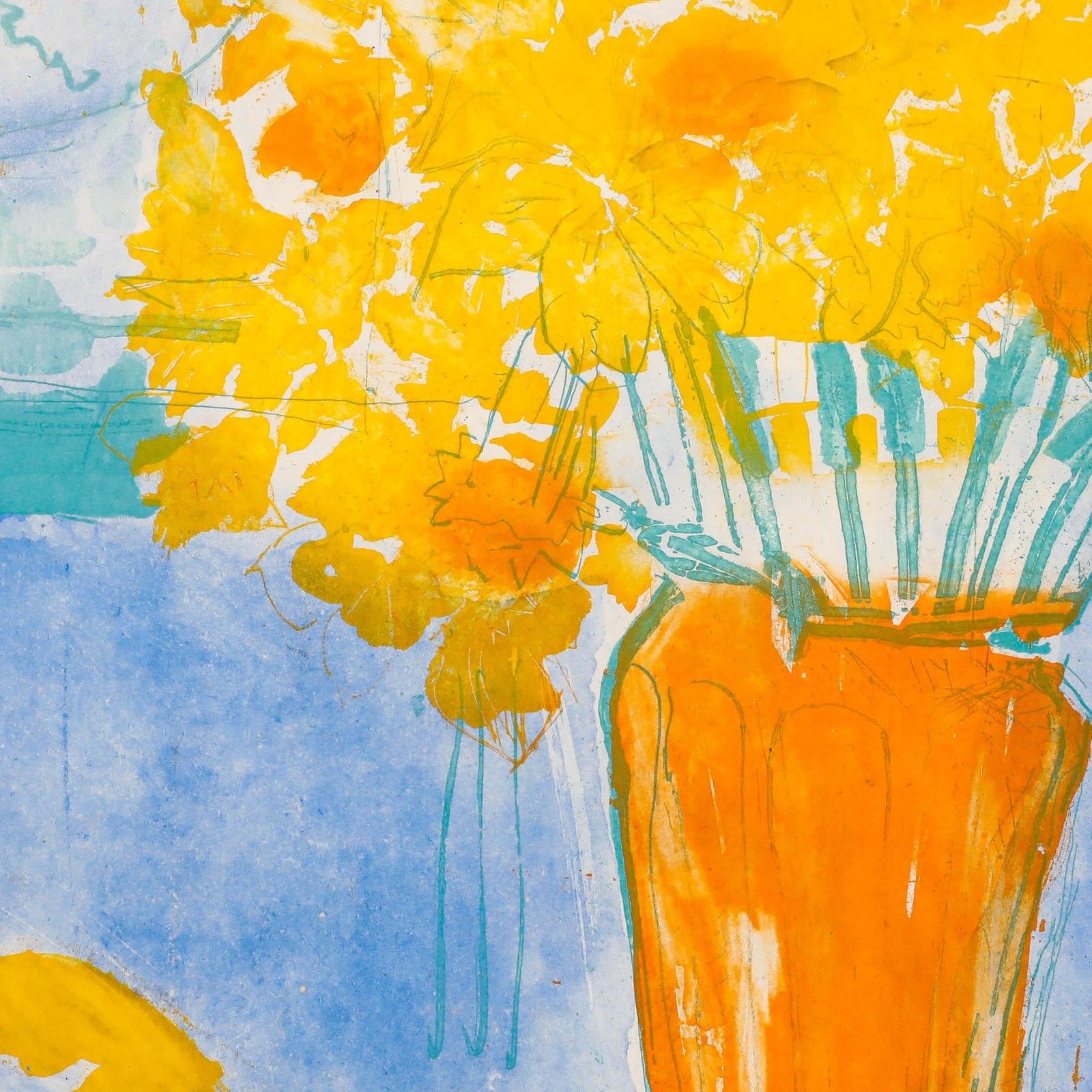 Andrea Tana (B.1942) Framed 20th Century Lithograph, Still Life Of Daffodils photo 250.0