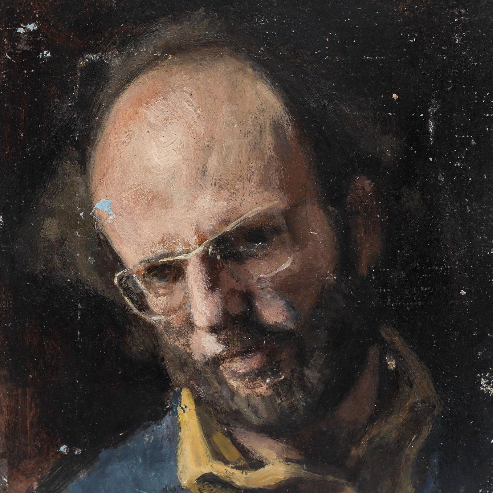 George Weissbort (1928 2013) 20th Century Oil, In Deep Thought photo Art
